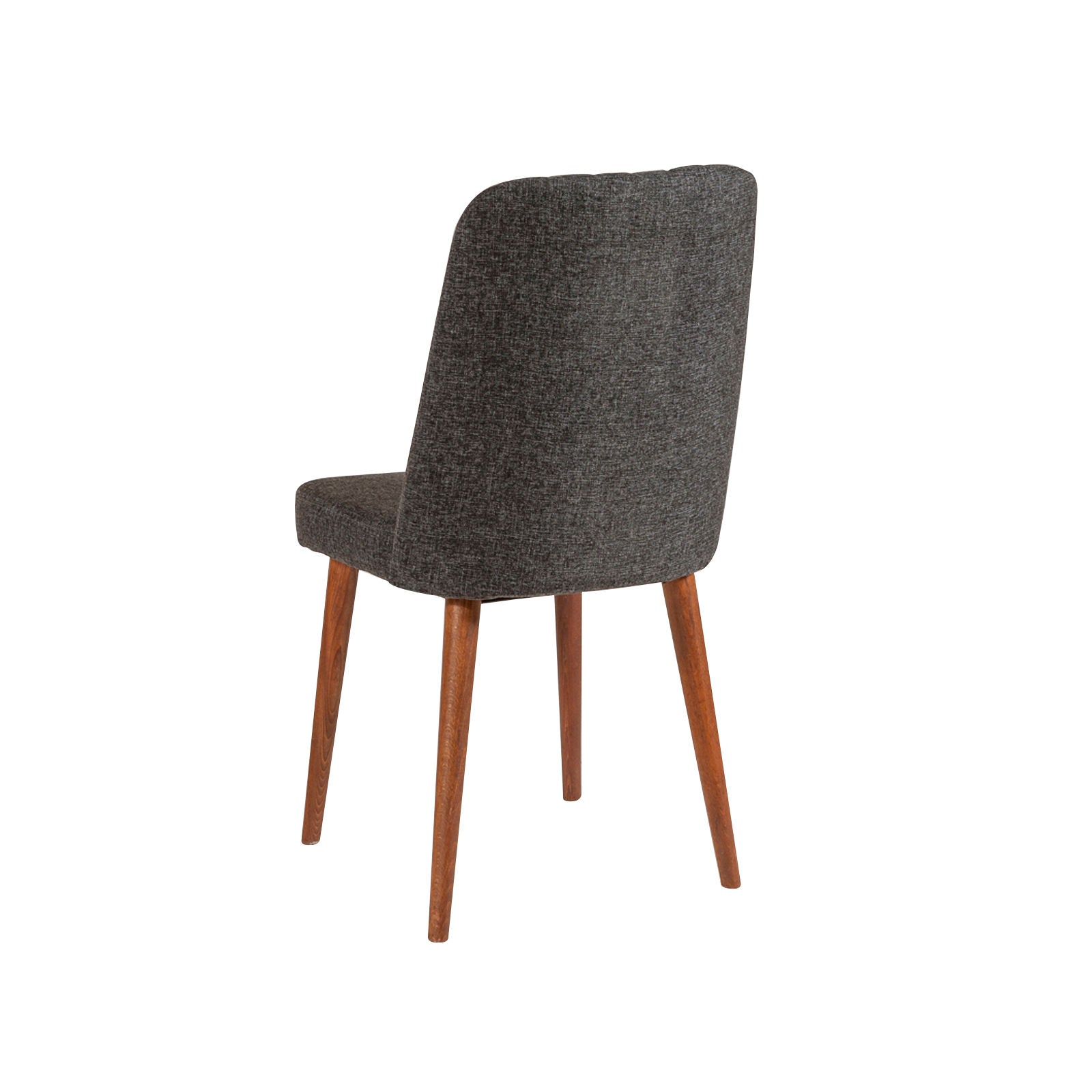 Conjunto de mesa de jantar extensível e cadeiras (4 peças), nogueira e antracite | 100% revestido em melamina, pernas de madeira de carpa | Design rústico moderno, perfeito para salas de jantar