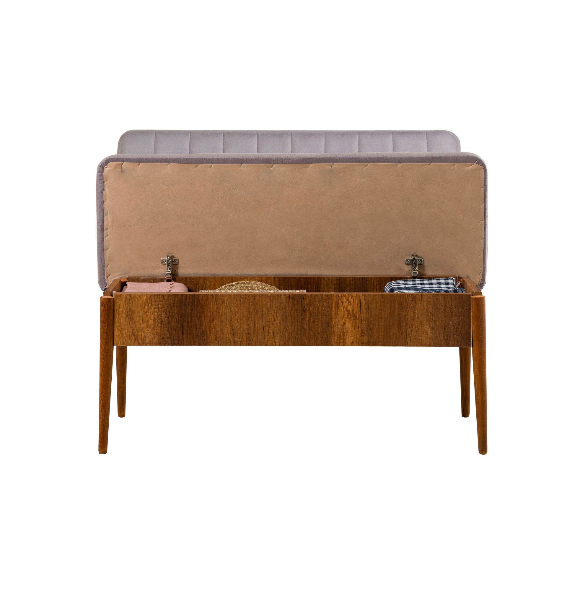Conjunto de mesa de jantar extensível e cadeiras (5 peças), nogueira e Soho, 130-165 cm | 100% veludo e revestimento em melamina | Design rústico moderno para refeições elegantes