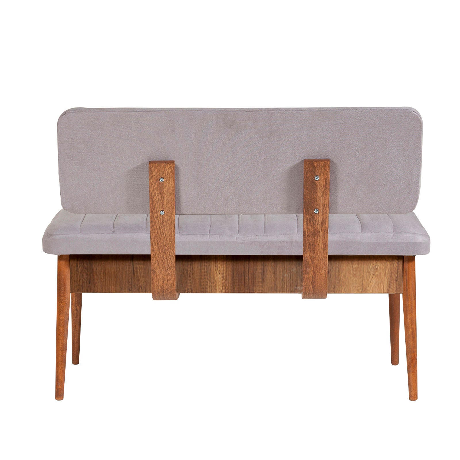 Conjunto de mesa de jantar extensível e cadeiras (5 peças), nogueira e Soho, 130-165 cm | 100% veludo e revestimento em melamina | Design rústico moderno para refeições elegantes