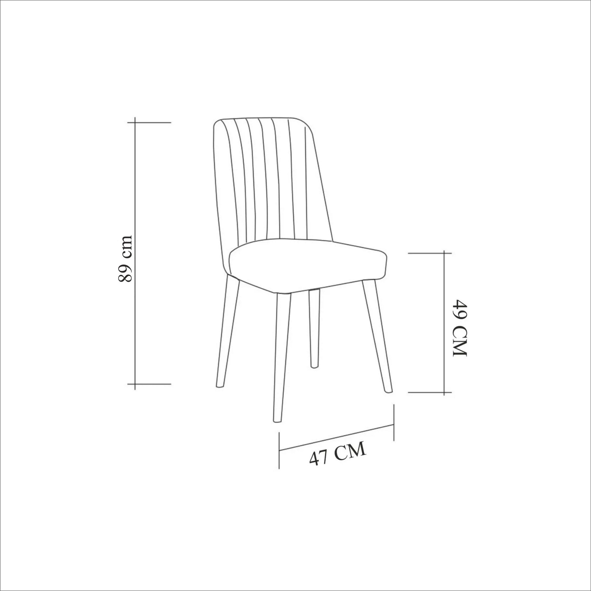 Conjunto de mesa de jantar extensível e cadeiras (5 peças), nogueira e Soho, 130-165 cm | 100% veludo e revestimento em melamina | Design rústico moderno para refeições elegantes