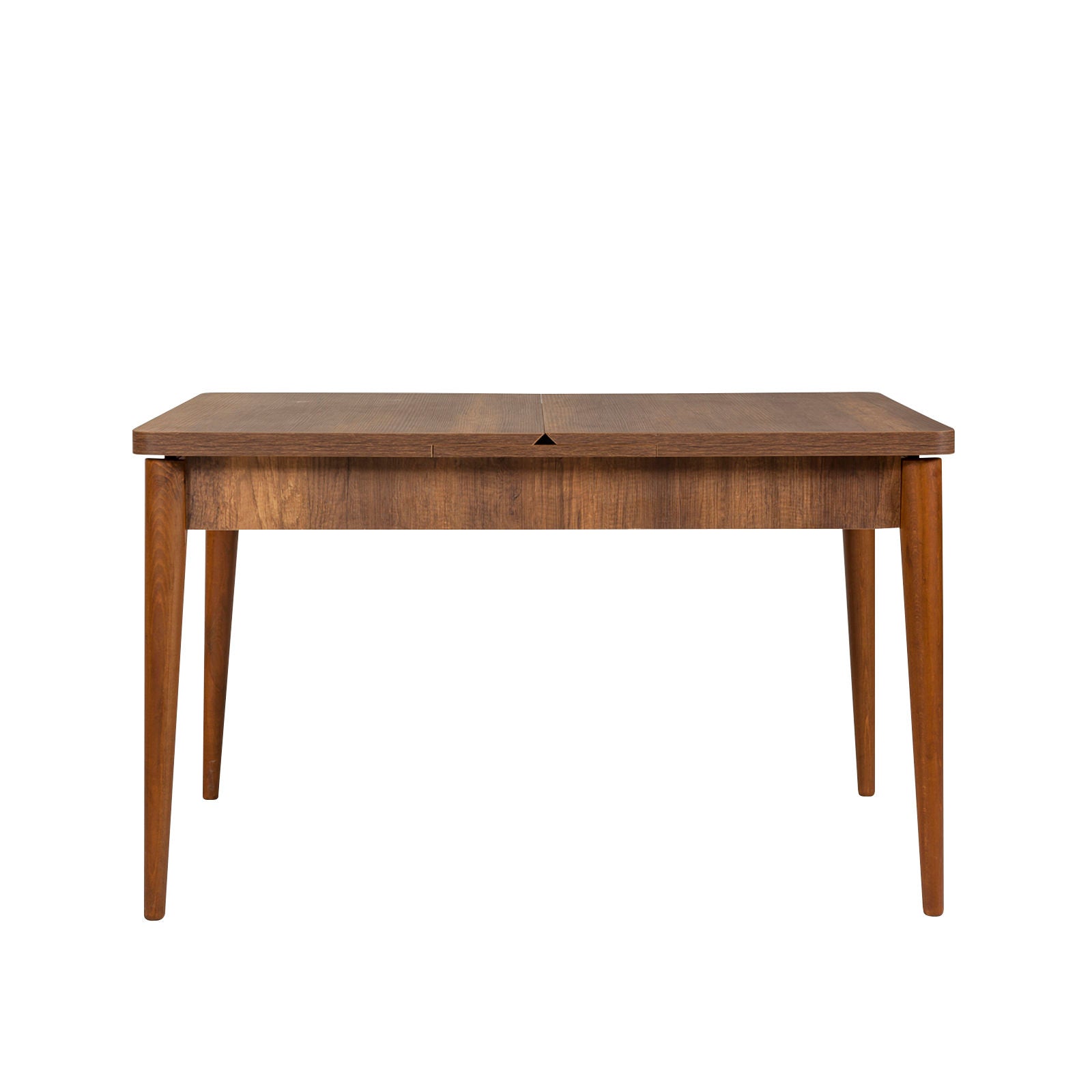 Conjunto de mesa de jantar extensível e cadeiras (5 peças), nogueira e Soho, 130-165 cm | 100% veludo e revestimento em melamina | Design rústico moderno para refeições elegantes