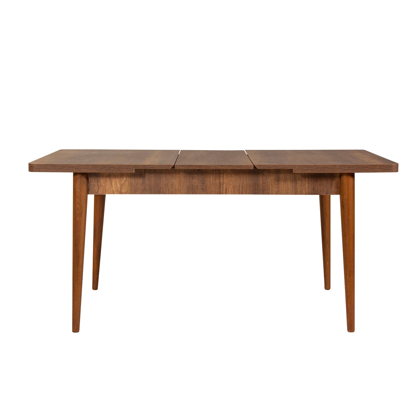 Conjunto de mesa de jantar extensível e cadeiras (5 peças), nogueira e Soho, 130-165 cm | 100% veludo e revestimento em melamina | Design rústico moderno para refeições elegantes