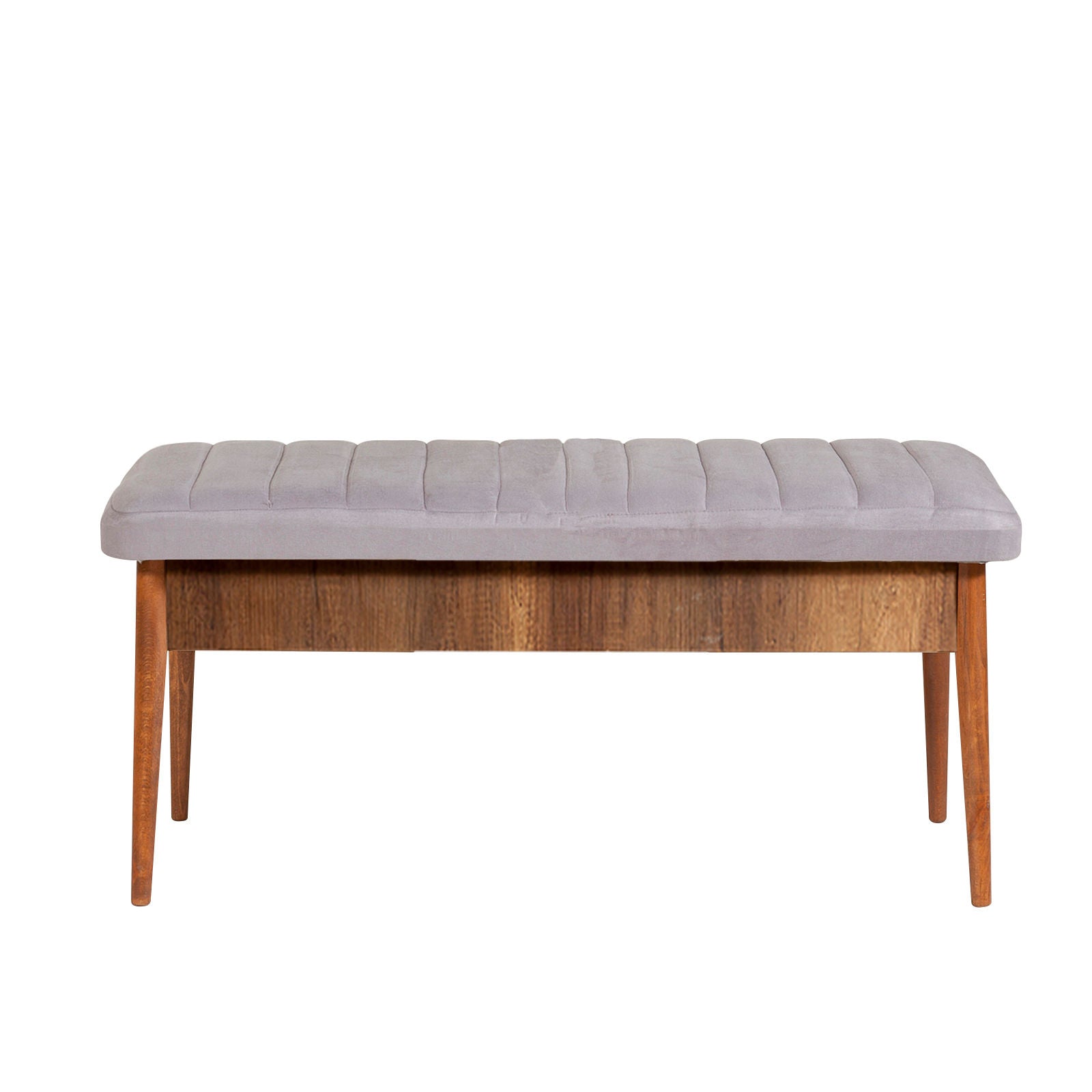 Conjunto de mesa de jantar extensível e cadeiras (5 peças), nogueira e Soho, 130-165 cm | 100% veludo e revestimento em melamina | Design rústico moderno para refeições elegantes
