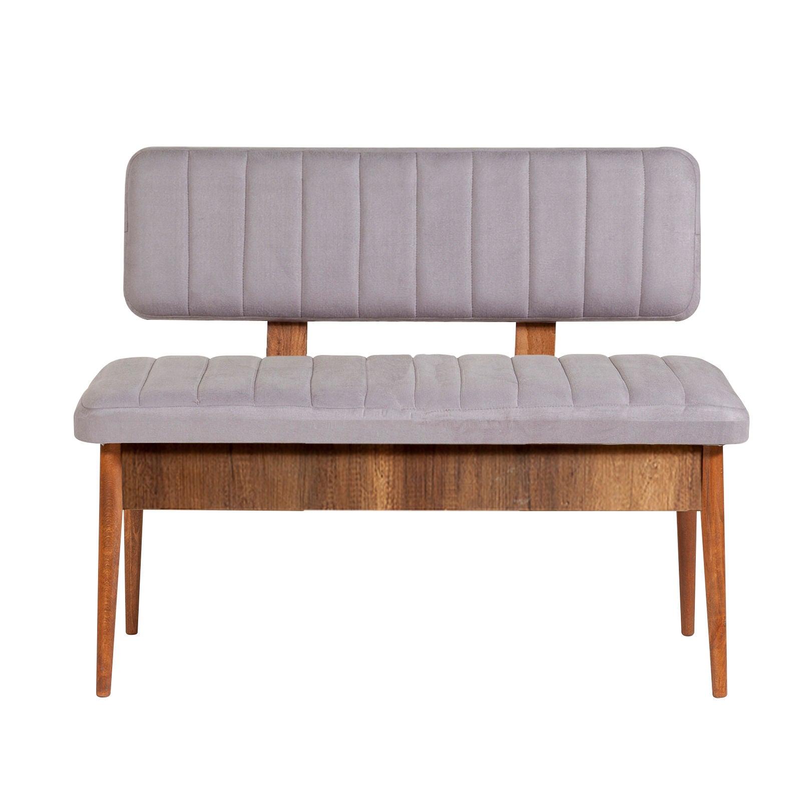 Conjunto de mesa de jantar extensível e cadeiras (5 peças), nogueira e Soho, 130-165 cm | 100% veludo e revestimento em melamina | Design rústico moderno para refeições elegantes