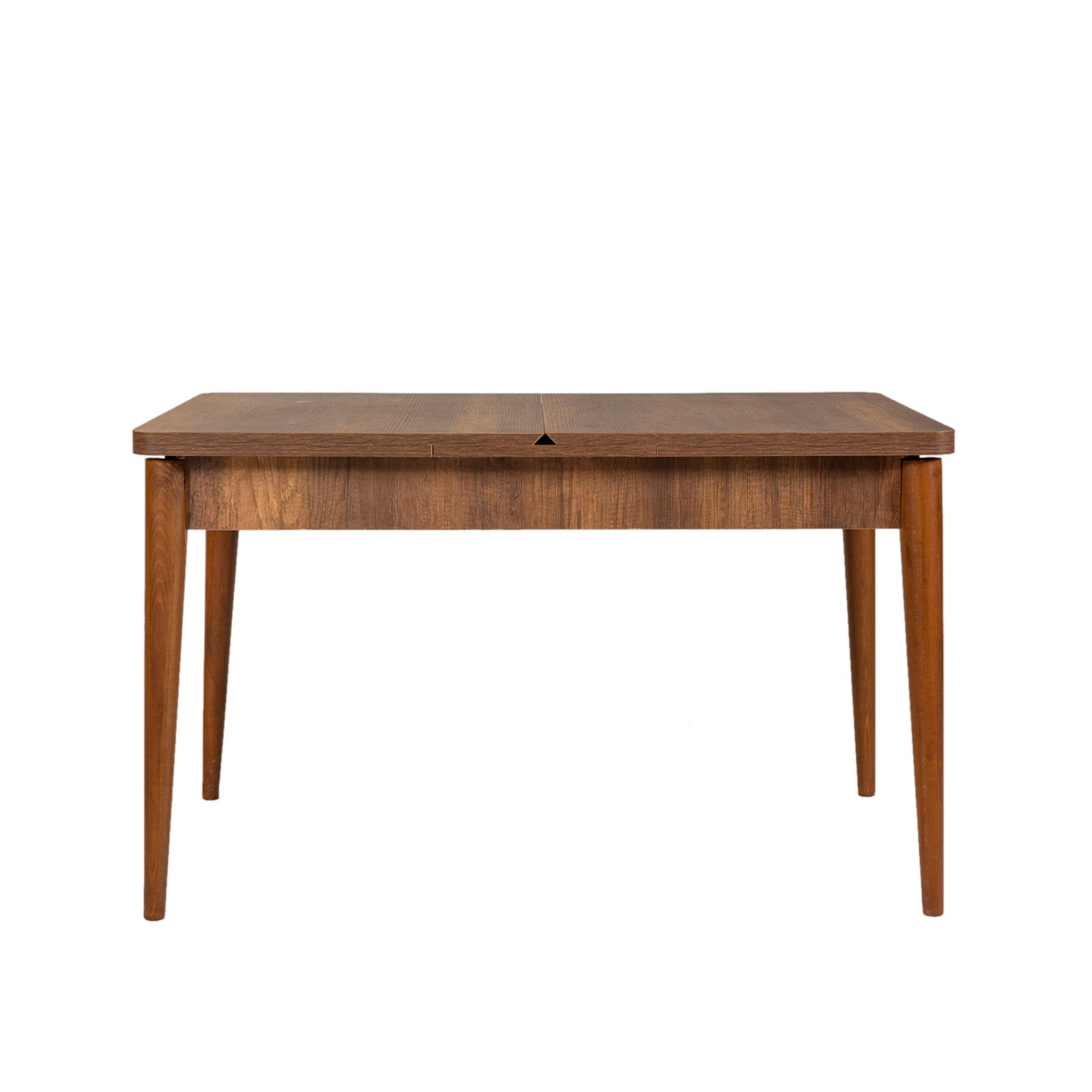 Mesa de Jantar Extensível, Nogueira, 130-165 cm | Painel de Partículas 100% Revestido com Melamina, 18 mm | Pés de Carpa, Design Rústico Moderno para Espaços de Jantar Versáteis