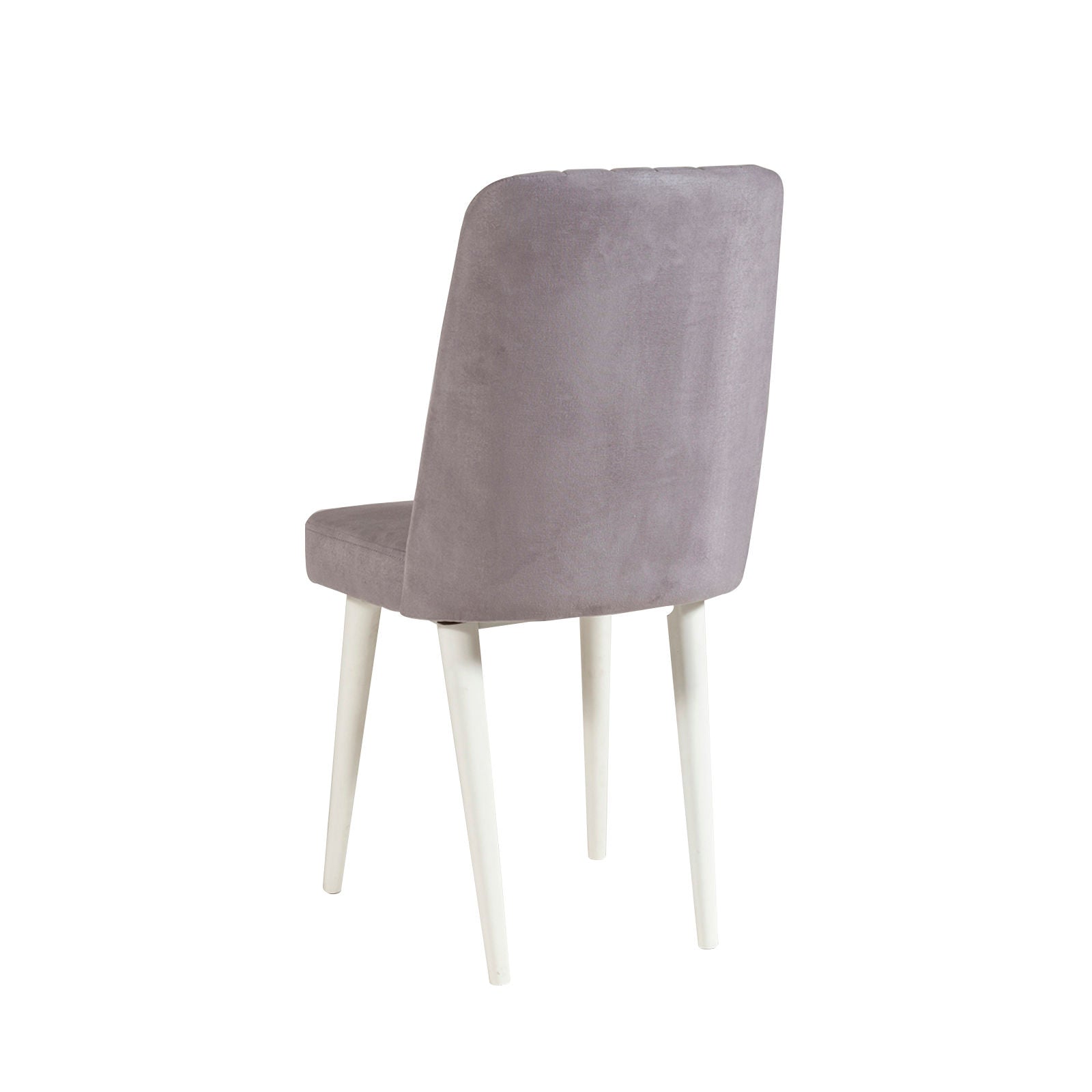 Conjunto de Mesa de Jantar Extensível e Cadeiras – 129-163 cm – Branco e Soho – 100% Veludo e Aglomerado Revestido de Melamina