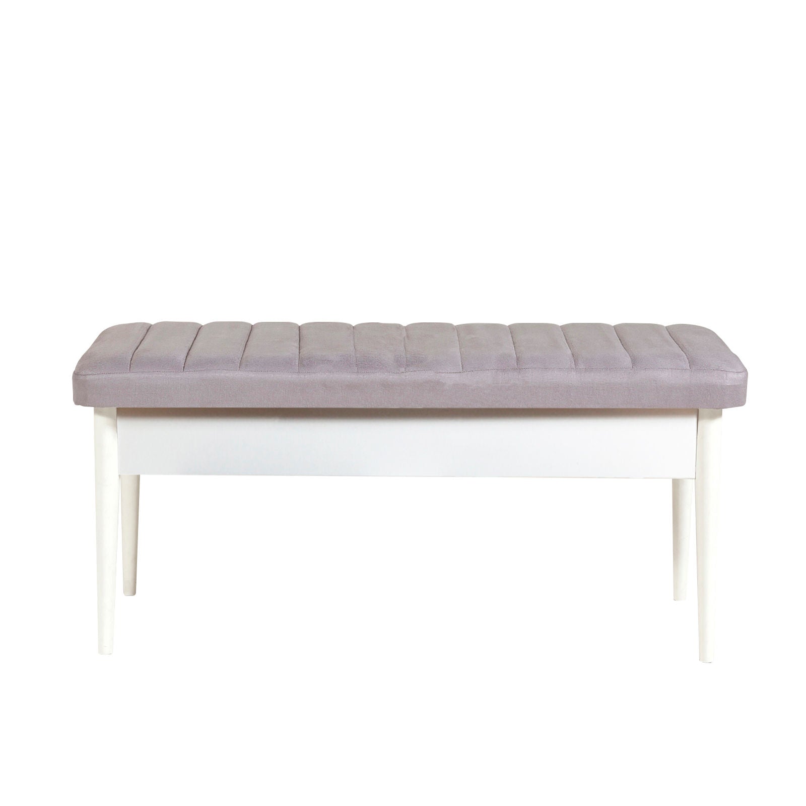 Conjunto de Mesa de Jantar Extensível e Cadeiras (5 peças) – 130 cm x 80 cm x 77 cm – branco e veludo – aglomerado revestido de melamina