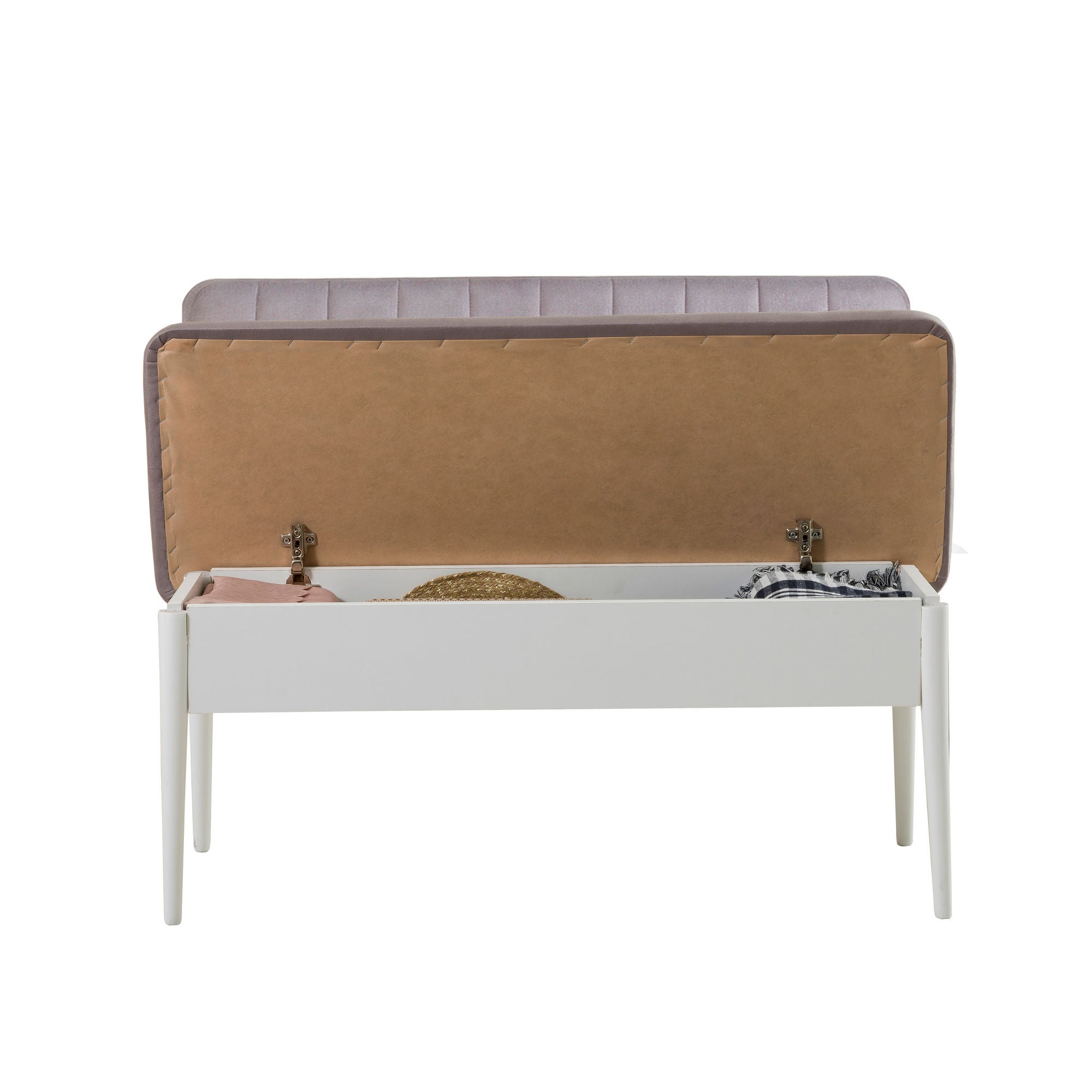 Conjunto de Mesa de Jantar Extensível e Cadeiras (5 peças) – 130 cm x 80 cm x 77 cm – branco e veludo – aglomerado revestido de melamina