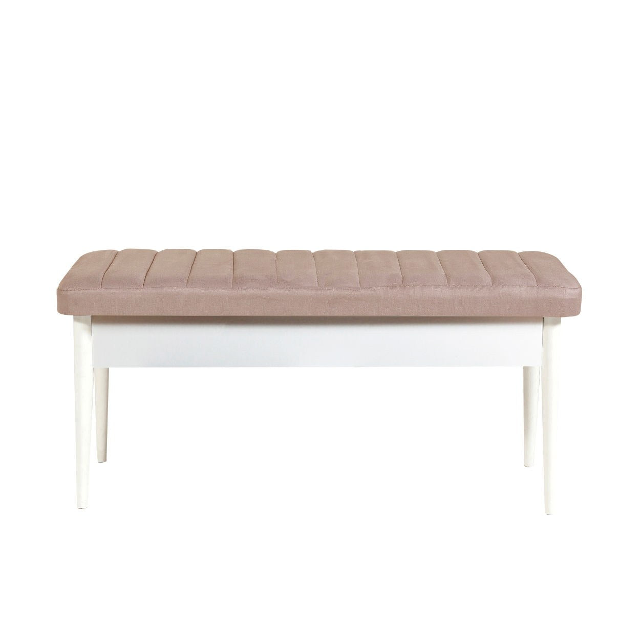 Conjunto de mesa de jantar extensível e cadeiras – 130 cm largura, 165 cm aberto – branco e pedra – MDF revestido de melamina e veludo