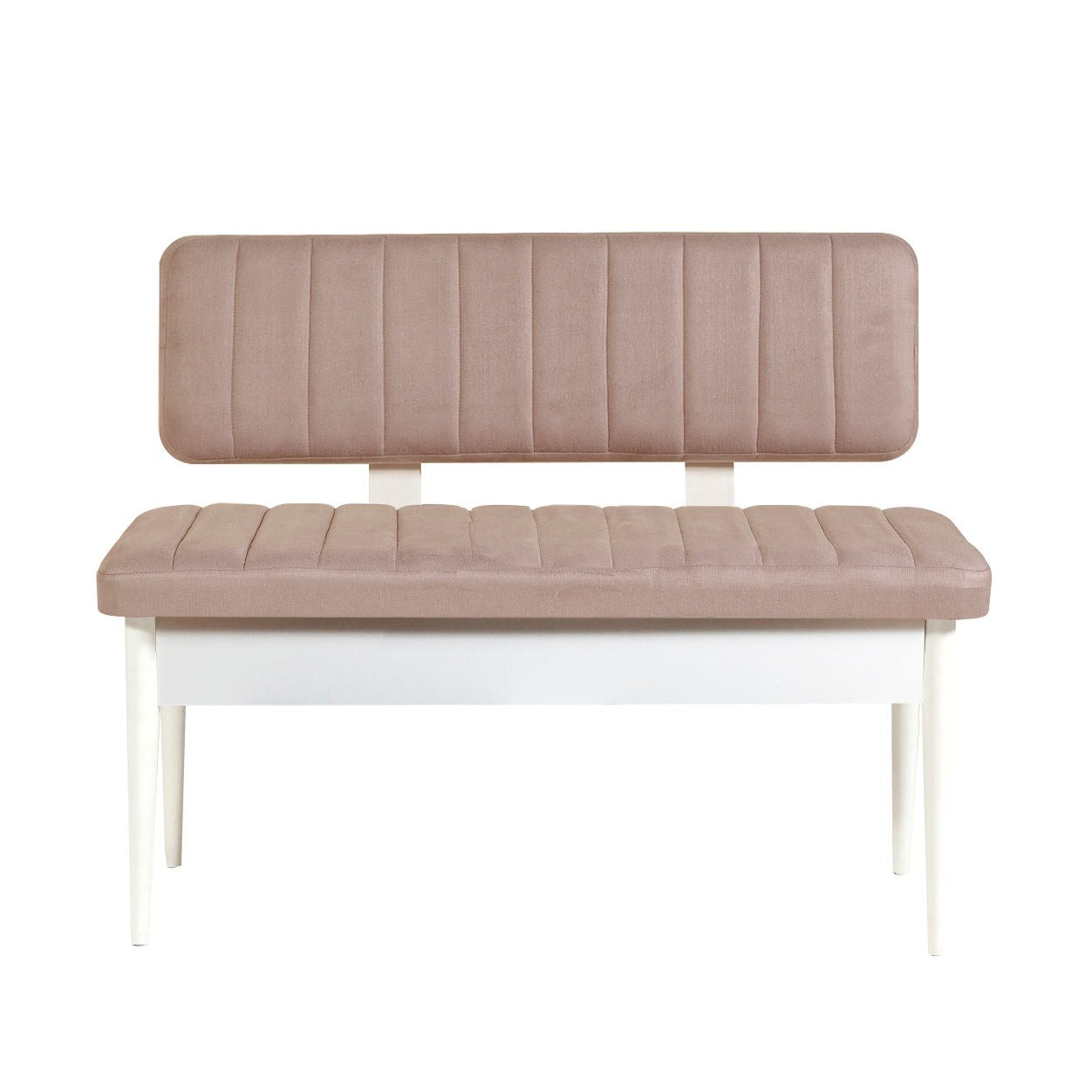 Conjunto de mesa de jantar extensível e cadeiras – 130 cm largura, 165 cm aberto – branco e pedra – MDF revestido de melamina e veludo