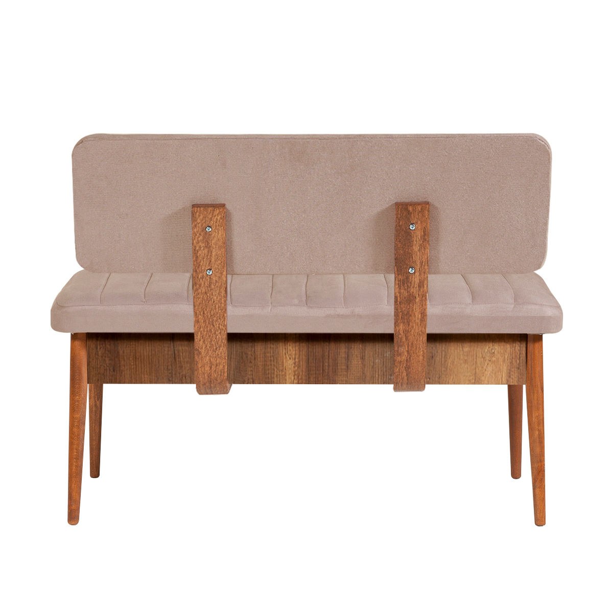 Conjunto de mesa de jantar extensível e cadeiras (5 peças), nogueira e pedra, 130-165 cm | 100% veludo e revestimento em melamina | Design rústico moderno para refeições elegantes