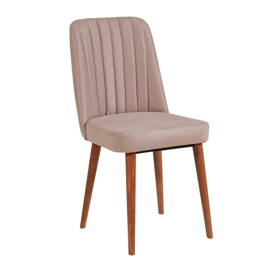 Conjunto de mesa de jantar extensível e cadeiras (5 peças), nogueira e pedra, 130-165 cm | 100% veludo e revestimento em melamina | Design rústico moderno para refeições elegantes