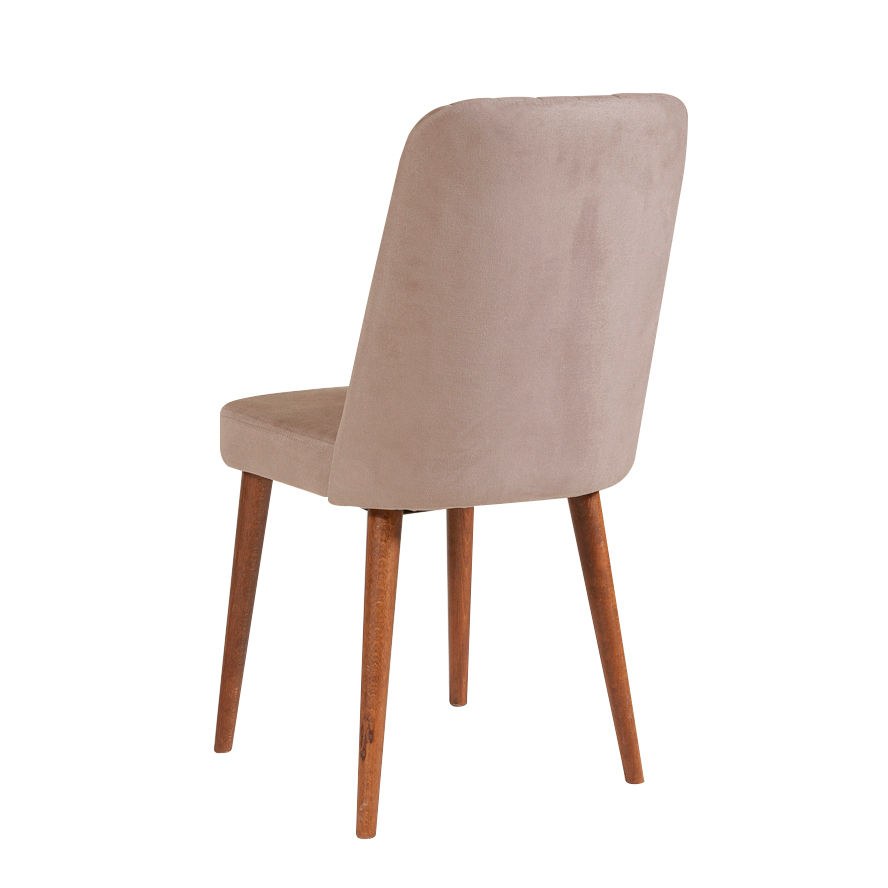 Conjunto de mesa de jantar extensível e cadeiras (5 peças), nogueira e pedra, 130-165 cm | 100% veludo e revestimento em melamina | Design rústico moderno para refeições elegantes