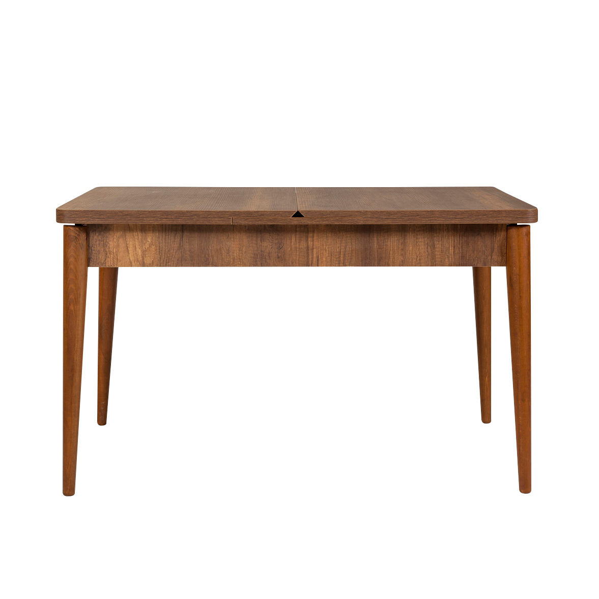 Conjunto de Mesa de Jantar Extensível e Cadeiras – 130-165 cm – Nogueira e Pedra – MDF e Veludo