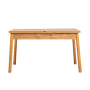 Mesa de Jantar Extensível, Pinho Atlântico, 120-153 cm | Painel de Partículas 100% Revestido em Melamina, 18 mm de Espessura | Pernas de Madeira Elegantes, Perfeitas para Casas Rústicas Modernas