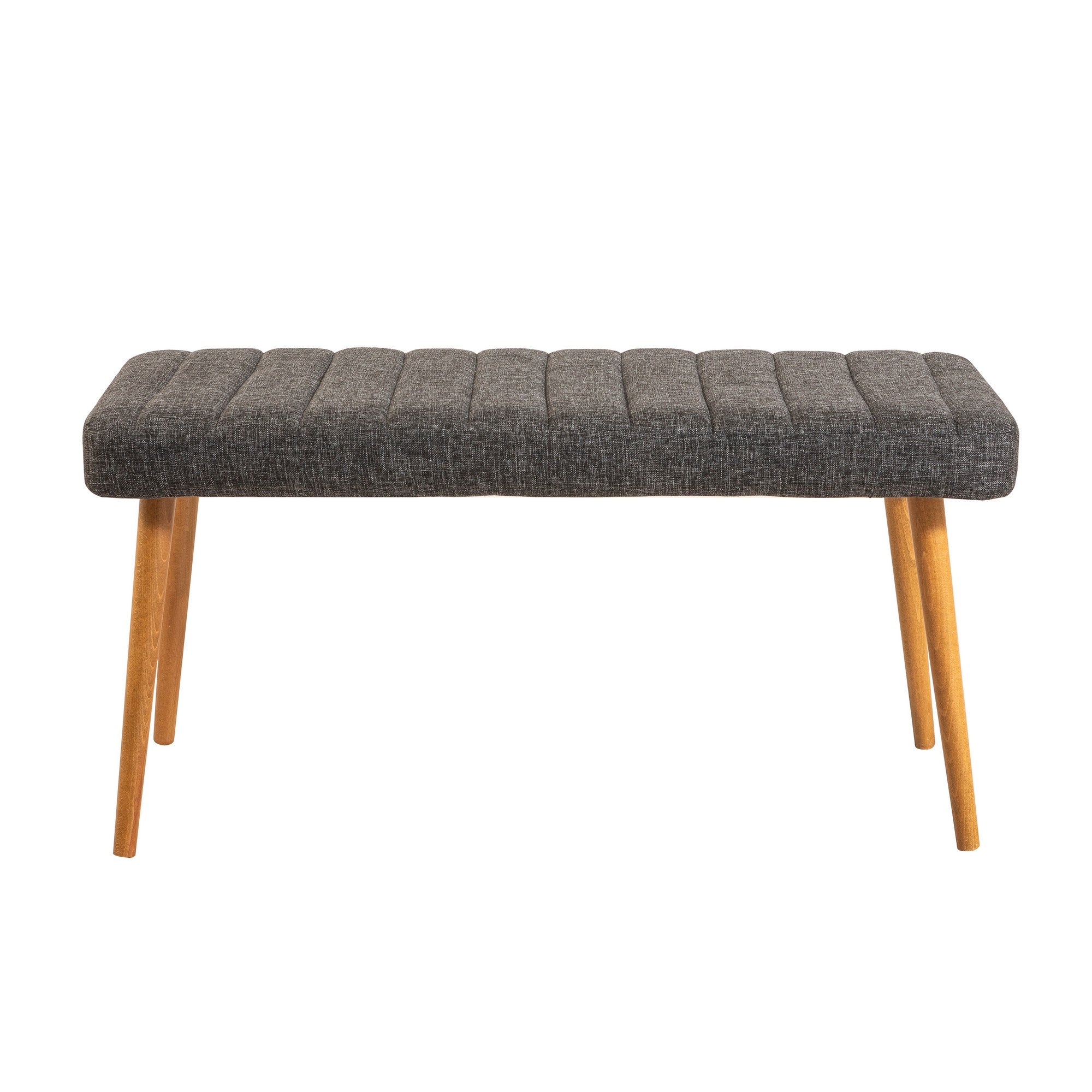 Conjunto moderno de mesa e cadeiras de 4 peças, pinho atlântico e antracite | 100% revestido em melamina, 18 mm de espessura | Jantar elegante com pernas de madeira e espuma de linho