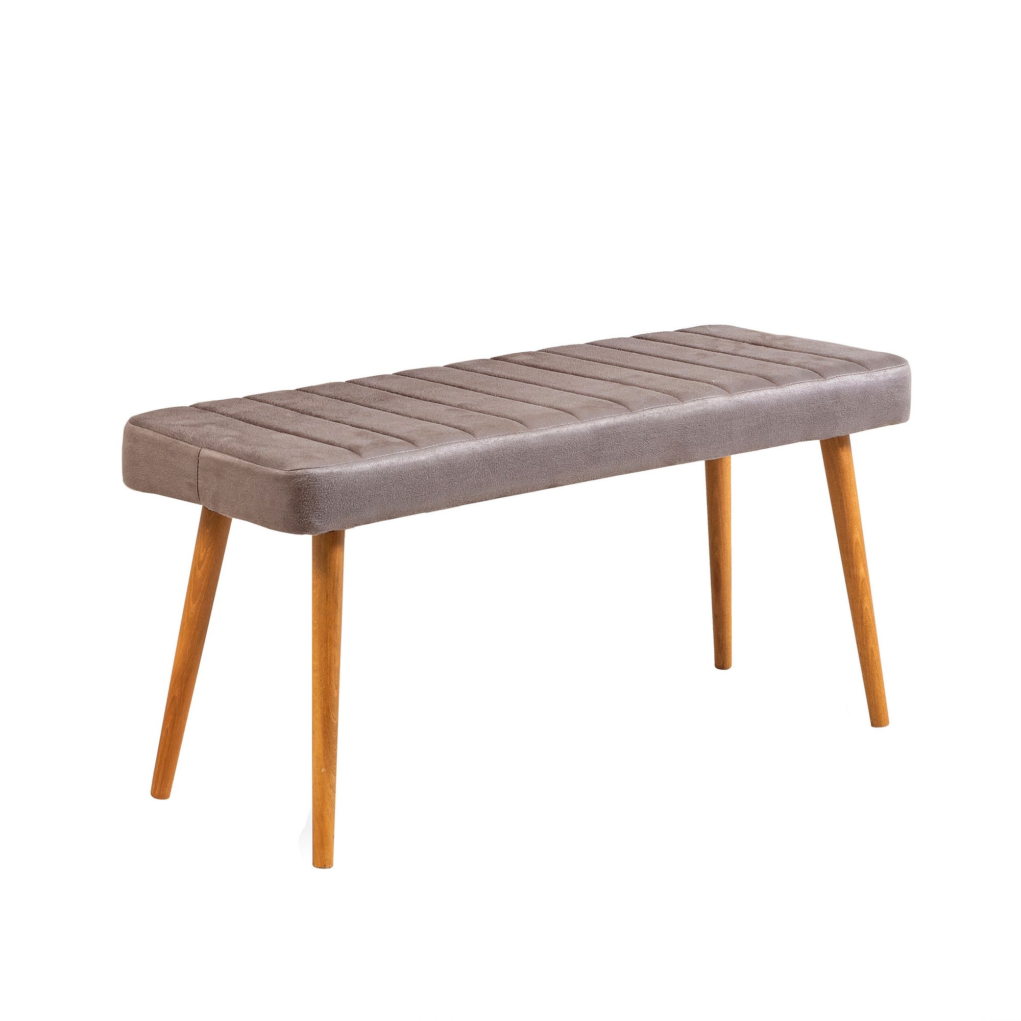 Conjunto moderno de mesa e cadeiras de 4 peças, pinho atlântico e cinza | Cadeiras 100% revestidas em melamina e espuma de veludo | Solução de jantar elegante para casas rústicas e escandinavas