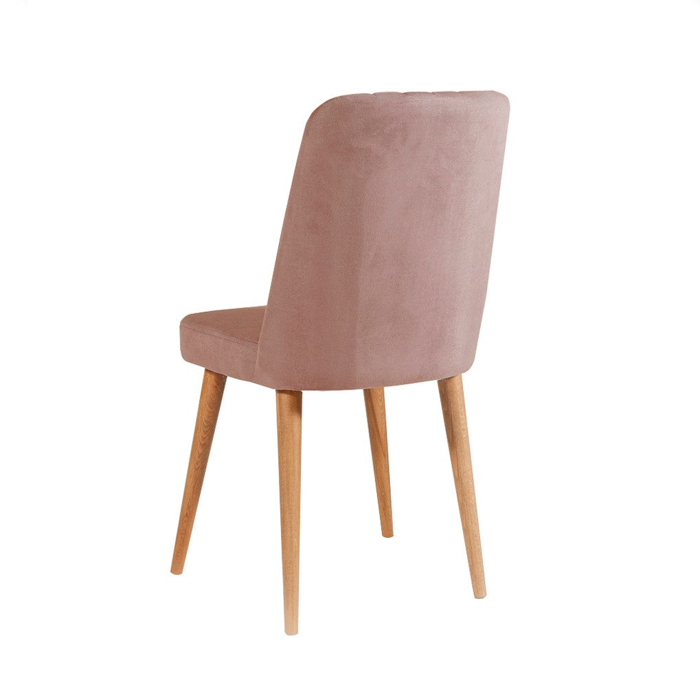 Conjunto rústico de mesa e cadeiras de 5 peças, pinho atlântico e pedra | 100% revestido em melamina, 18 mm de espessura | Cadeiras de espuma de veludo, perfeitas para jantares escandinavos