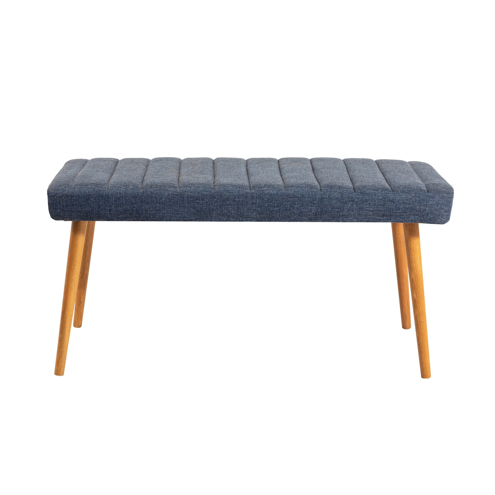 Conjunto de mesa e cadeiras escandinavas (6 peças) - Pinho Atlântico e Azul Marinho | 100% revestido em melamina, 18 mm de espessura | Mesa de jantar elegante e cadeiras e banco confortáveis
