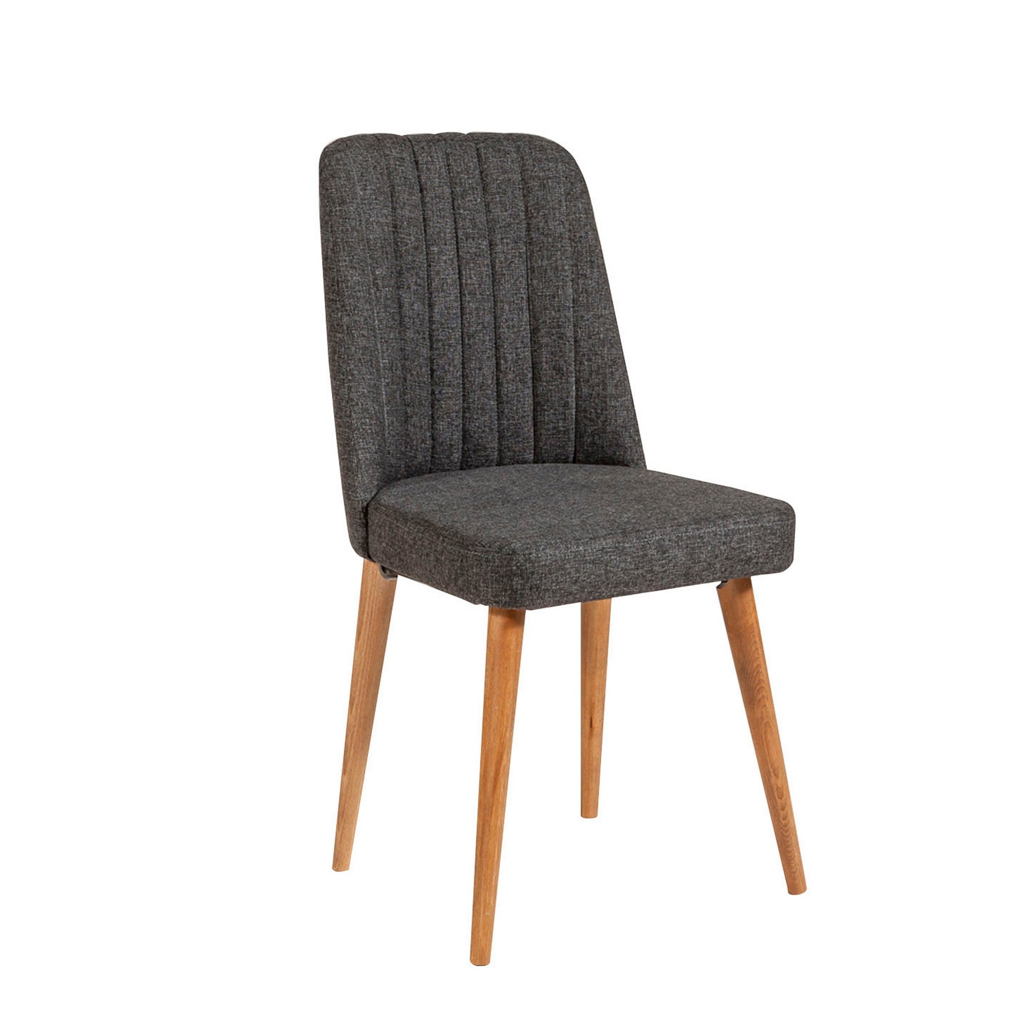 Conjunto de mesa e cadeiras de jantar escandinavo (6 peças) | 100% revestido em melamina, pernas de madeira, pinho atlântico e branco | Elegante e funcional para casas modernas