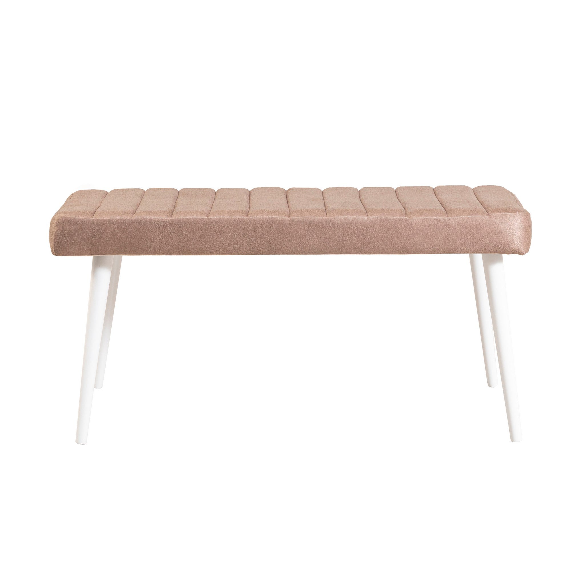 Conjunto de mesa e cadeiras de jantar escandinavo (6 peças) | Revestimento 100% melamina, espuma de veludo, estrutura de metal | Design elegante em branco e pedra, perfeito para casas modernas