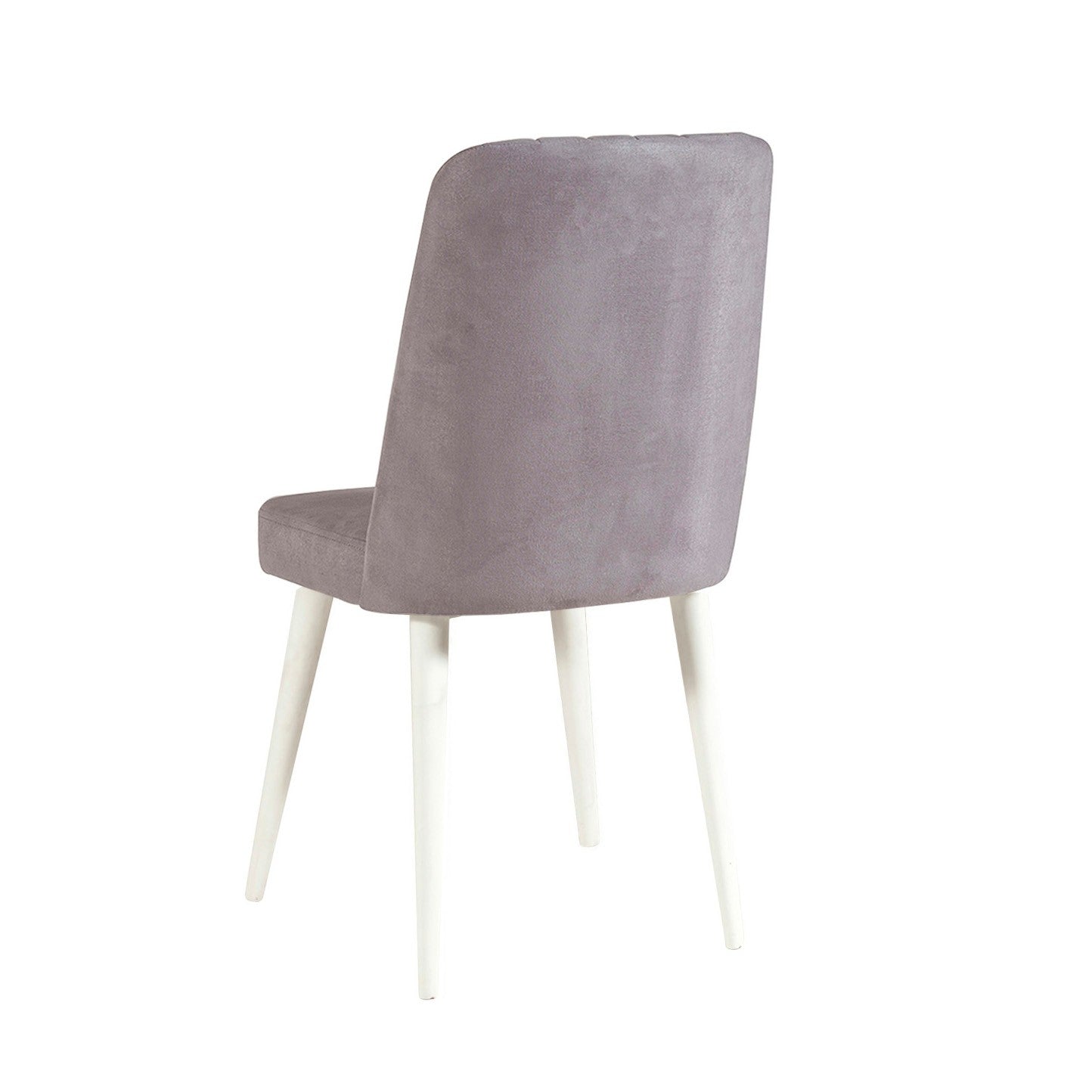Conjunto de mesa e cadeiras escandinavo (4 peças) - branco e cinza, 100% revestido de melamina, espuma de veludo, estrutura de metal, mesa de jantar 120x75 cm, design elegante.