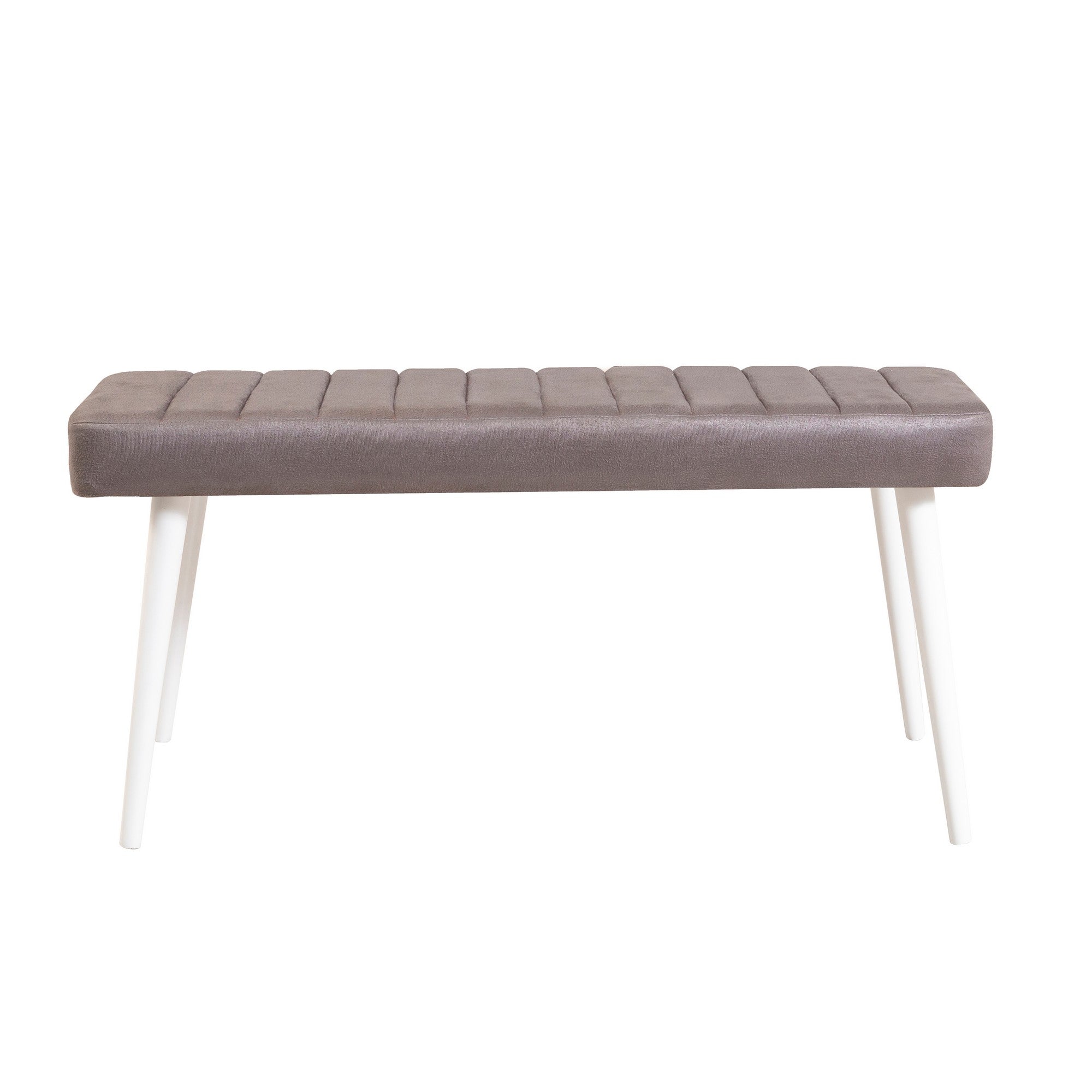 Conjunto de mesa e cadeiras de jantar escandinavo (6 peças) | Revestimento 100% melamina, espuma de veludo, estrutura de metal | Branco e cinza | Design elegante para casas modernas