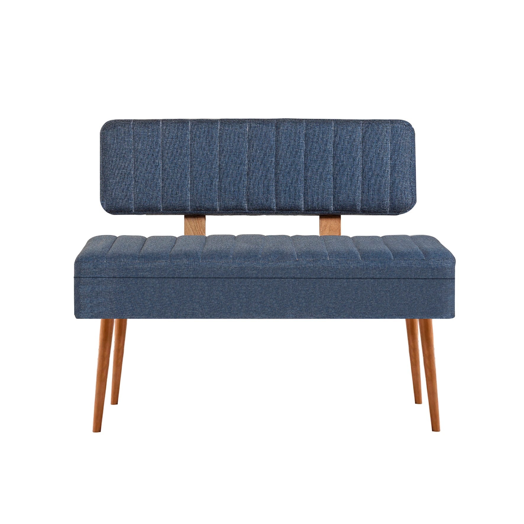 Conjunto de mesa de jantar extensível e cadeiras (5 peças), pinho atlântico e azul-escuro, 129-163 cm | 100% revestido em melamina | Elegante e funcional para espaços de jantar modernos