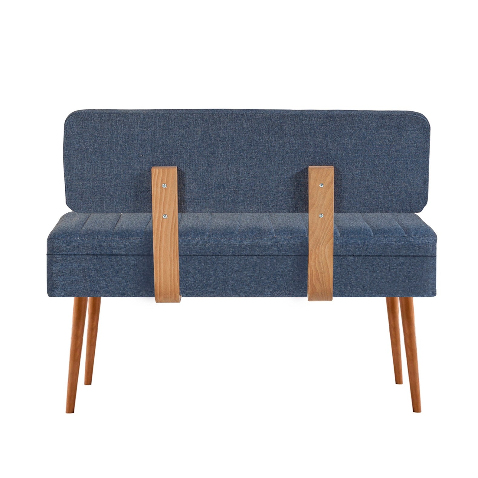 Conjunto de mesa de jantar extensível e cadeiras (5 peças), pinho atlântico e azul-escuro, 129-163 cm | 100% revestido em melamina | Elegante e funcional para espaços de jantar modernos