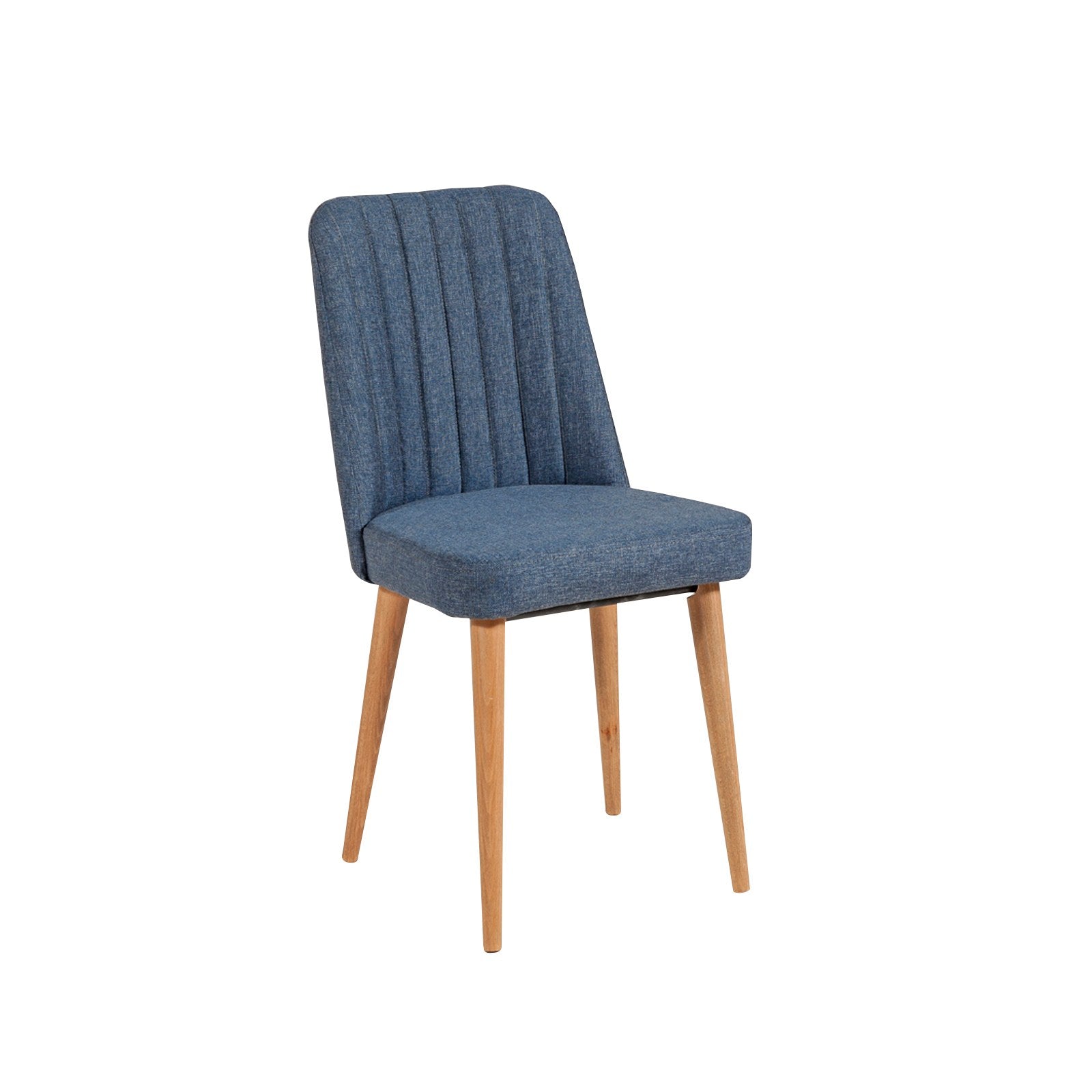 Conjunto de mesa de jantar extensível e cadeiras (5 peças), pinho atlântico e azul-escuro, 129-163 cm | 100% revestido em melamina | Elegante e funcional para espaços de jantar modernos