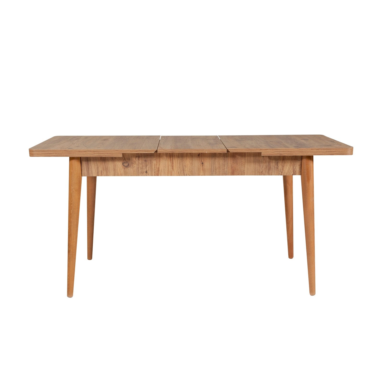Conjunto de mesa de jantar extensível e cadeiras (5 peças), pinho atlântico e verde, 129-163 x 80 x 75 cm | 100% revestido em melamina | Elegante e funcional para refeições modernas
