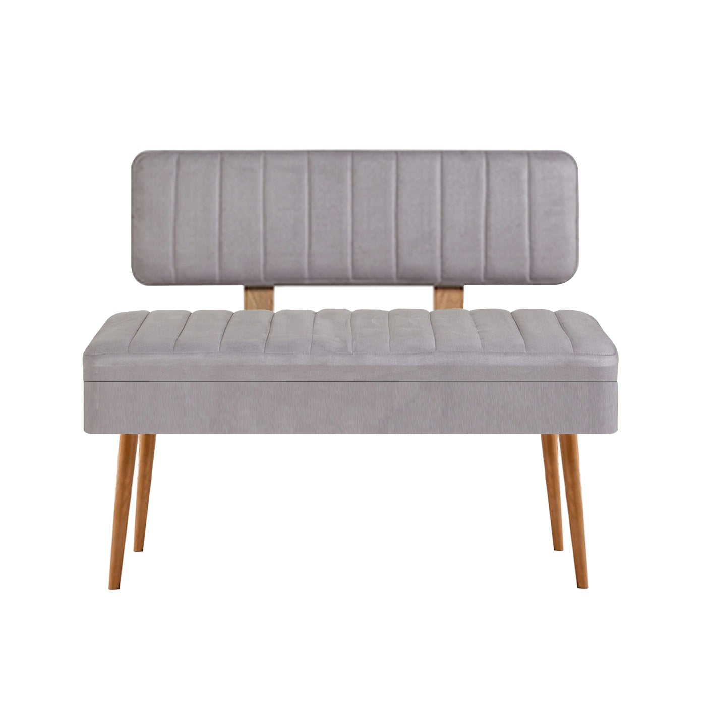 Conjunto de mesa de jantar extensível e cadeiras (5 peças), pinho atlântico e cinza, 129-163 x 80 x 75 cm | Cadeiras de veludo 100% revestidas em melamina | Elegante e funcional para refeições modernas