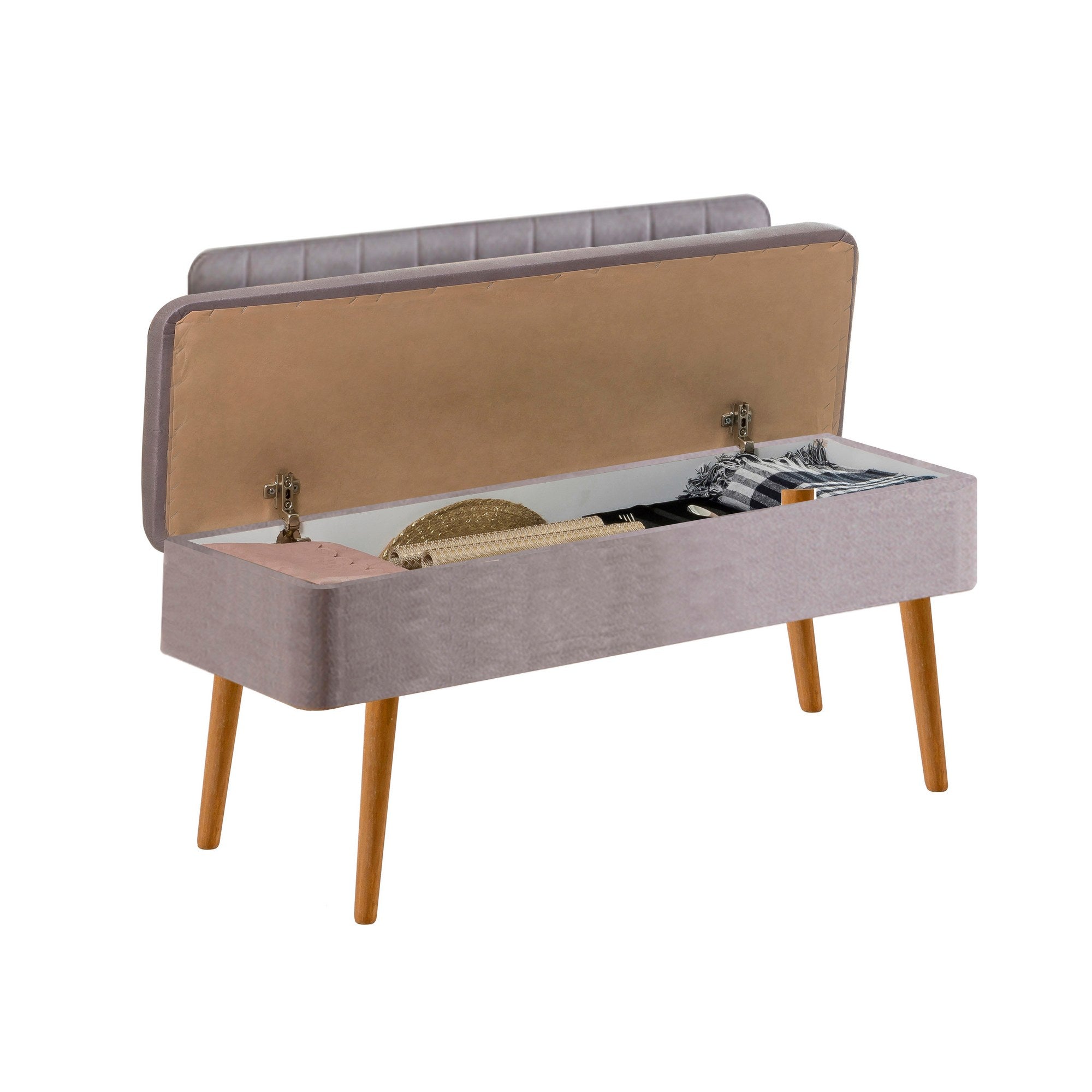 Conjunto de mesa de jantar extensível e cadeiras (5 peças), pinho atlântico e cinza, 129-163 x 80 x 75 cm | Cadeiras de veludo 100% revestidas em melamina | Elegante e funcional para refeições modernas
