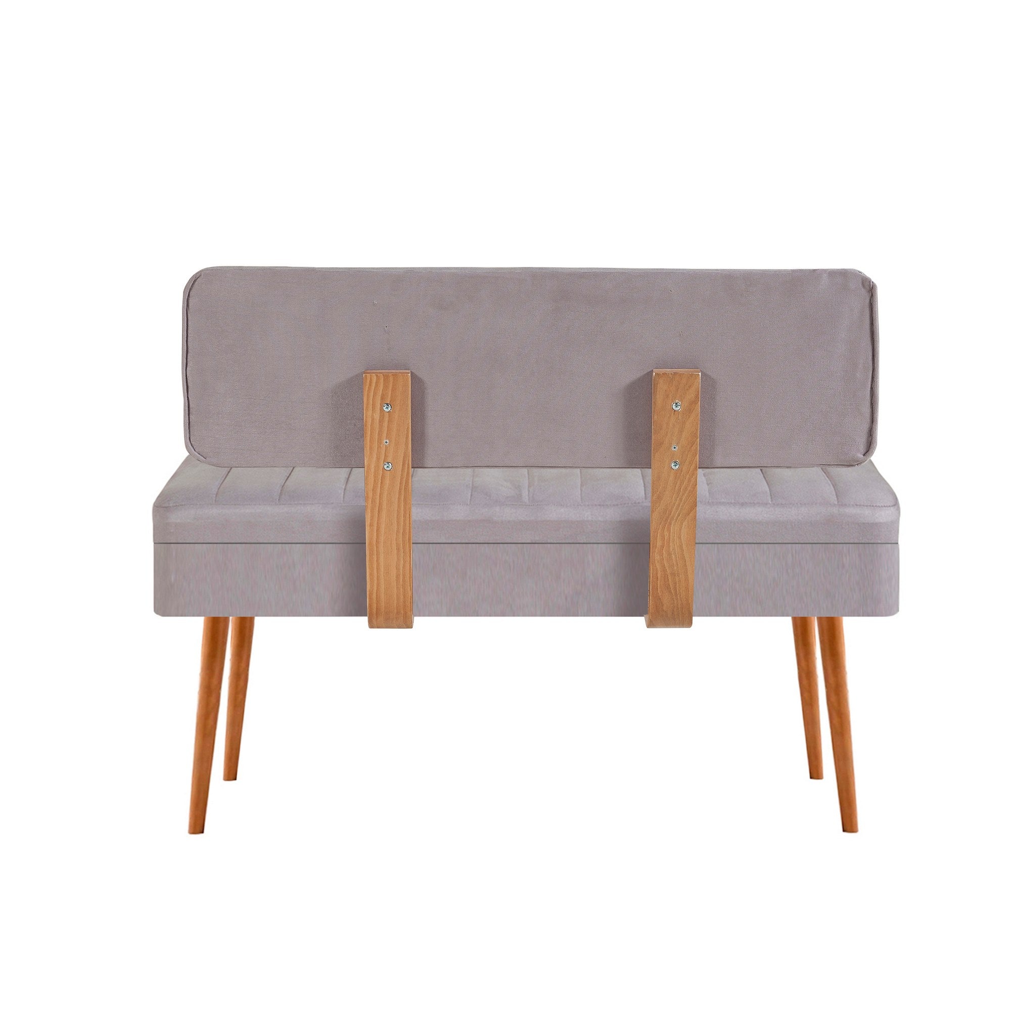 Conjunto de mesa de jantar extensível e cadeiras (5 peças), pinho atlântico e cinza, 129-163 x 80 x 75 cm | Cadeiras de veludo 100% revestidas em melamina | Elegante e funcional para refeições modernas