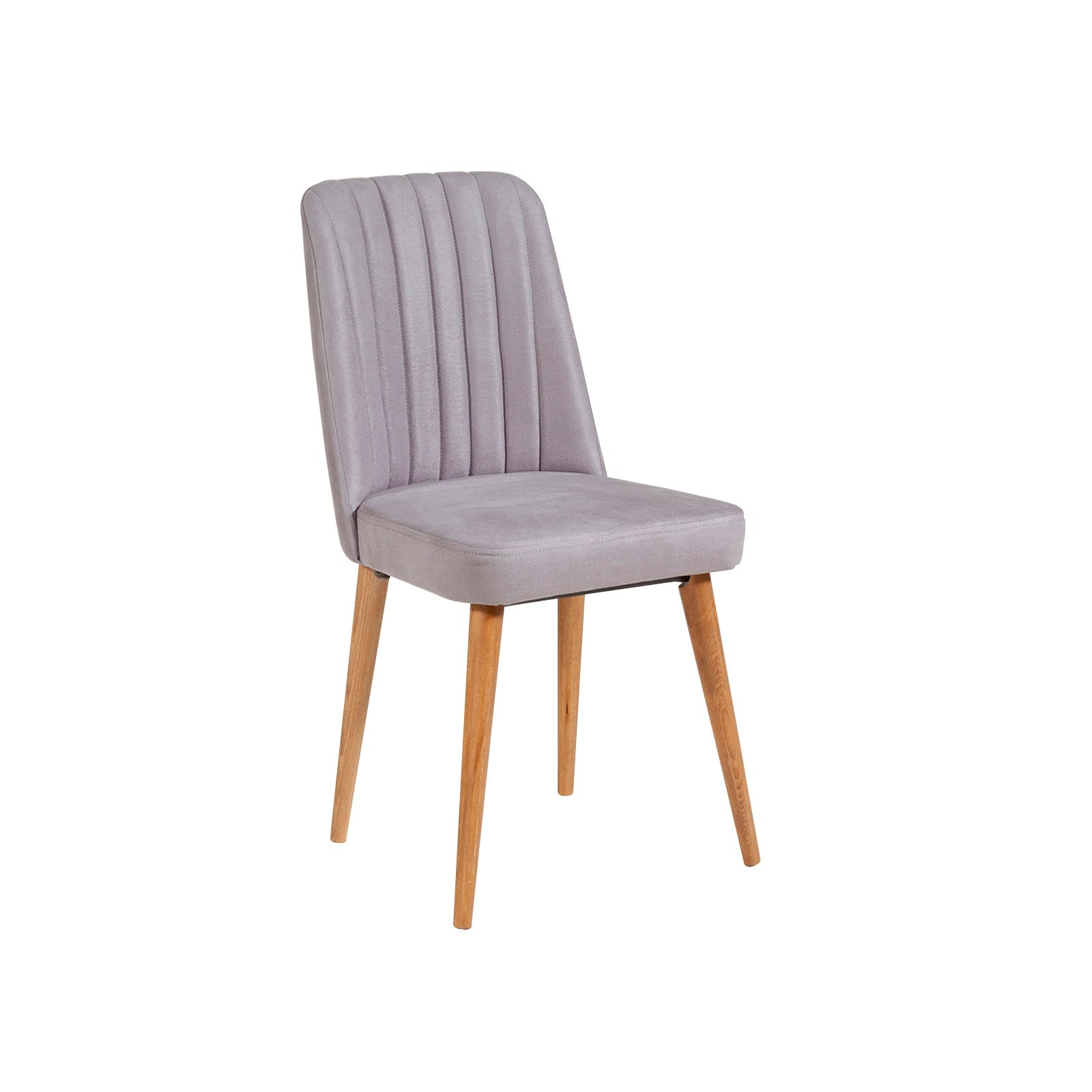 Conjunto de mesa de jantar extensível e cadeiras (5 peças), pinho atlântico e cinza, 129-163 x 80 x 75 cm | Cadeiras de veludo 100% revestidas em melamina | Elegante e funcional para refeições modernas