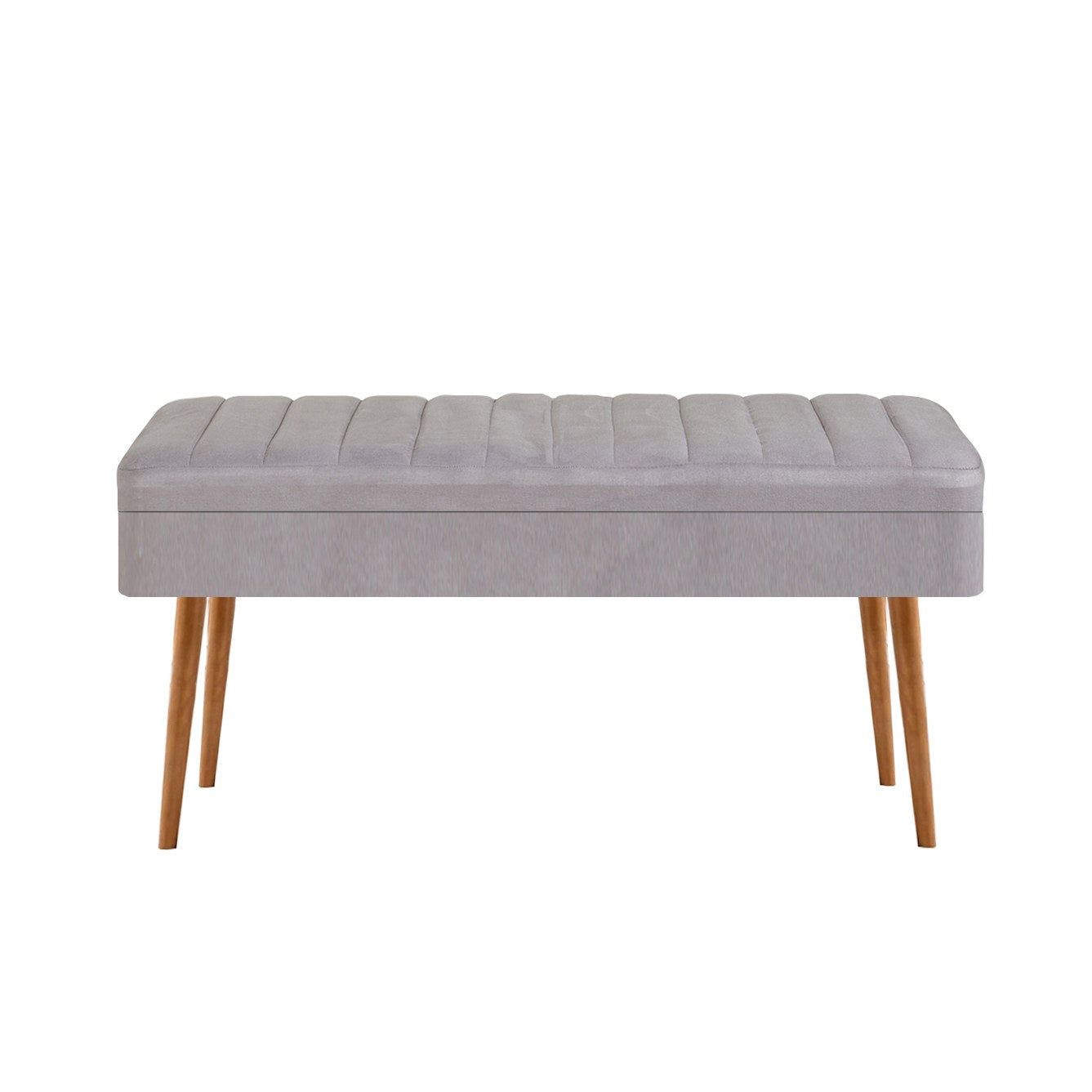 Conjunto de mesa de jantar extensível e cadeiras (5 peças), pinho atlântico e cinza, 129-163 x 80 x 75 cm | Cadeiras de veludo 100% revestidas em melamina | Elegante e funcional para refeições modernas