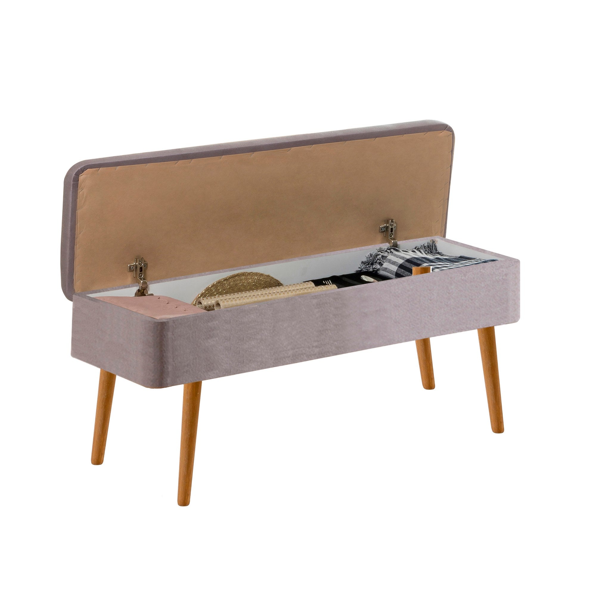 Conjunto de mesa de jantar extensível e cadeiras (5 peças), pinho atlântico e cinza, 129-163 x 80 x 75 cm | Cadeiras de veludo 100% revestidas em melamina | Elegante e funcional para refeições modernas