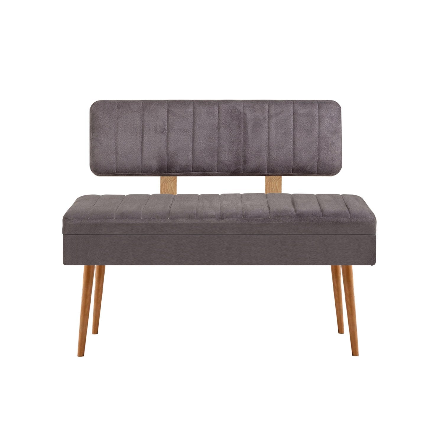 Conjunto de mesa de jantar extensível e cadeiras (5 peças), pinho atlântico e antracite, 129-163 cm | 100% revestido em melamina | Cadeiras e banco elegantes em veludo, perfeitos para salas de jantar modernas
