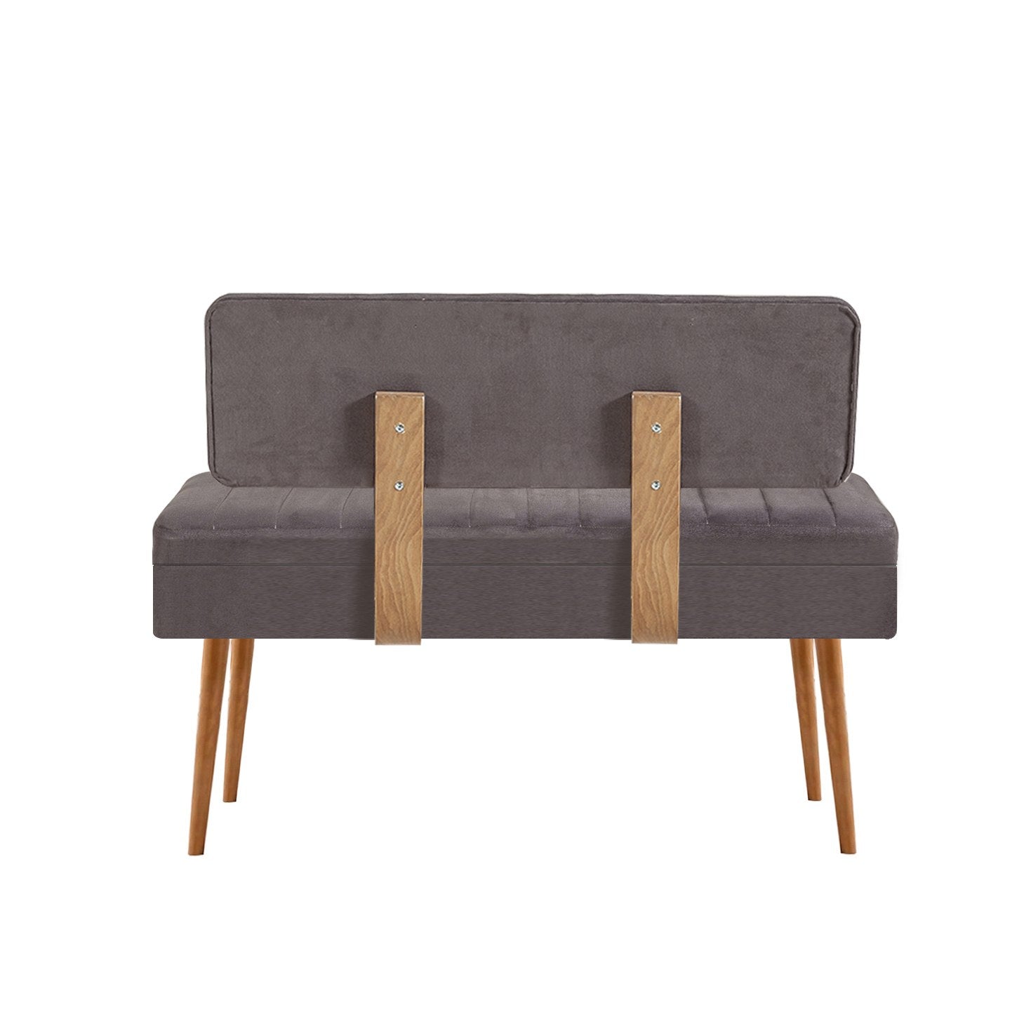 Conjunto de mesa de jantar extensível e cadeiras (5 peças), pinho atlântico e antracite, 129-163 cm | 100% revestido em melamina | Cadeiras e banco elegantes em veludo, perfeitos para salas de jantar modernas
