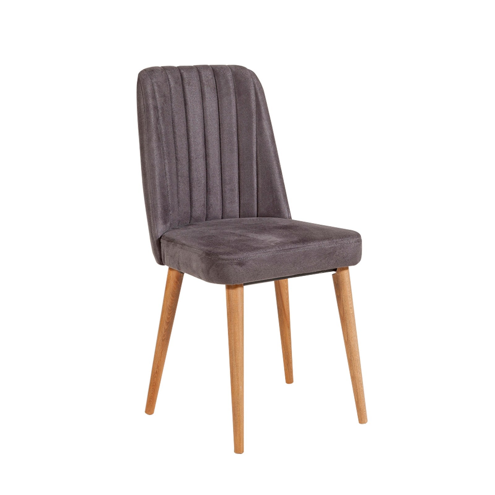 Conjunto de mesa de jantar extensível e cadeiras (5 peças), pinho atlântico e antracite, 129-163 cm | 100% revestido em melamina | Cadeiras e banco elegantes em veludo, perfeitos para salas de jantar modernas
