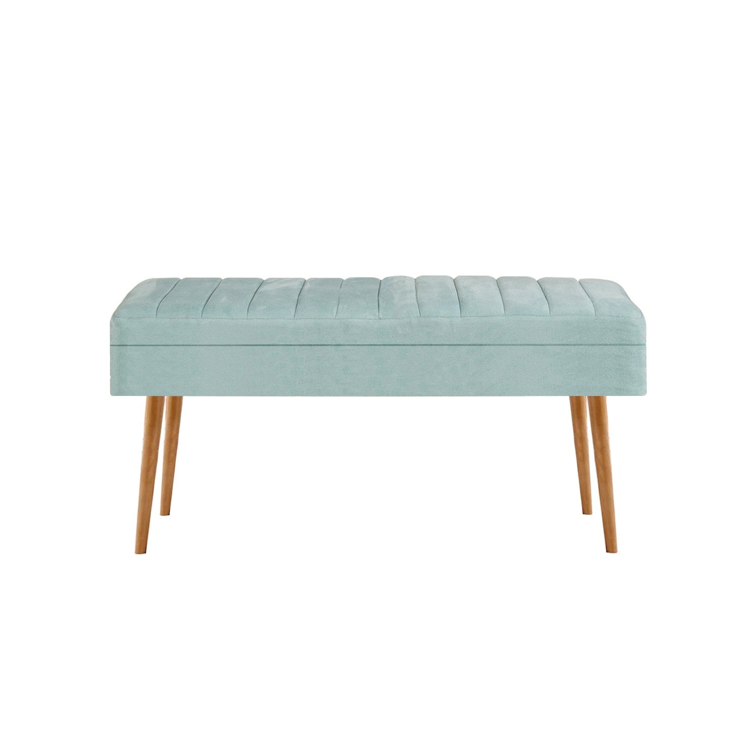 Conjunto de mesa de jantar extensível e cadeiras (5 peças), pinho atlântico e verde pistache, 129-163 cm | 100% revestido em melamina | Cadeiras e banco elegantes em veludo