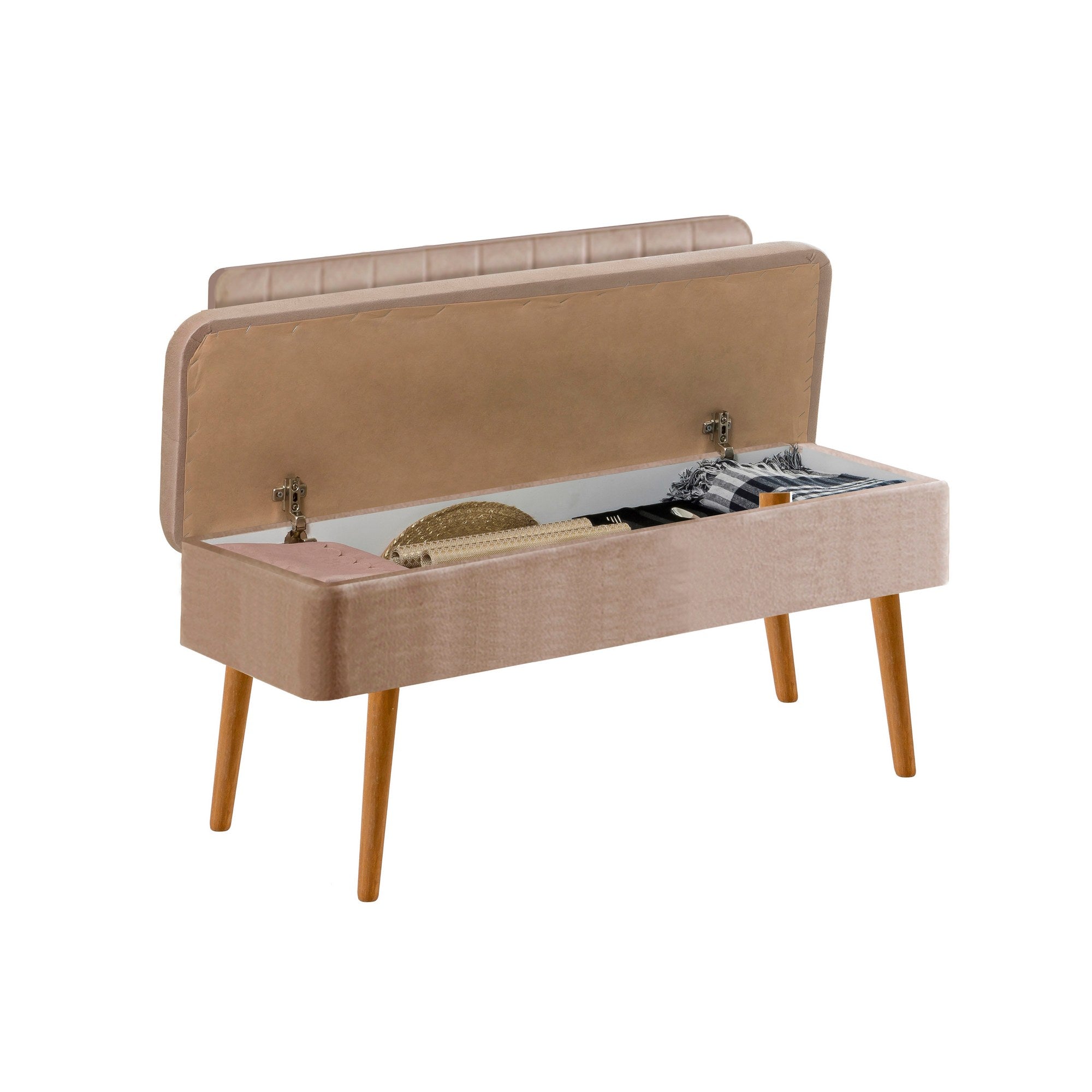 Conjunto de mesa de jantar extensível e cadeiras (5 peças), pinho atlântico e pedra, 129-163 x 80 x 75 cm | Cadeiras e banco de veludo 100% revestidos em melamina | Elegante e funcional para refeições modernas