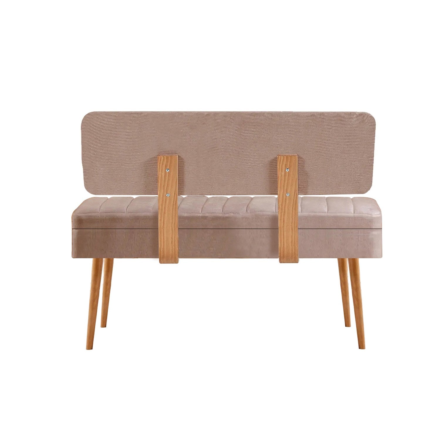 Conjunto de mesa de jantar extensível e cadeiras (5 peças), pinho atlântico e pedra, 129-163 x 80 x 75 cm | Cadeiras e banco de veludo 100% revestidos em melamina | Elegante e funcional para refeições modernas