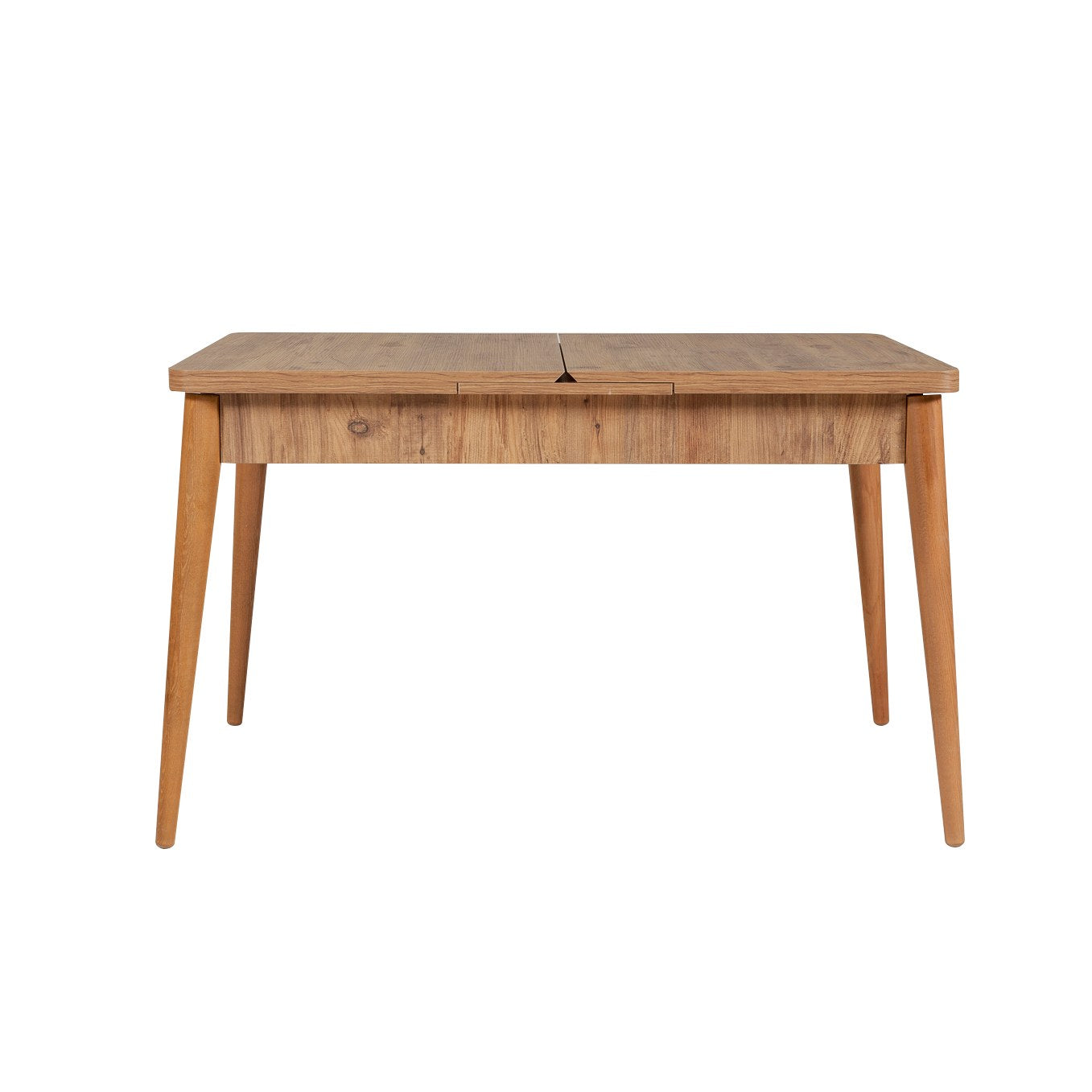 Conjunto de mesa de jantar extensível e cadeiras (5 peças), pinho atlântico e pedra, 129-163 x 80 x 75 cm | Cadeiras e banco de veludo 100% revestidos em melamina | Elegante e funcional para refeições modernas