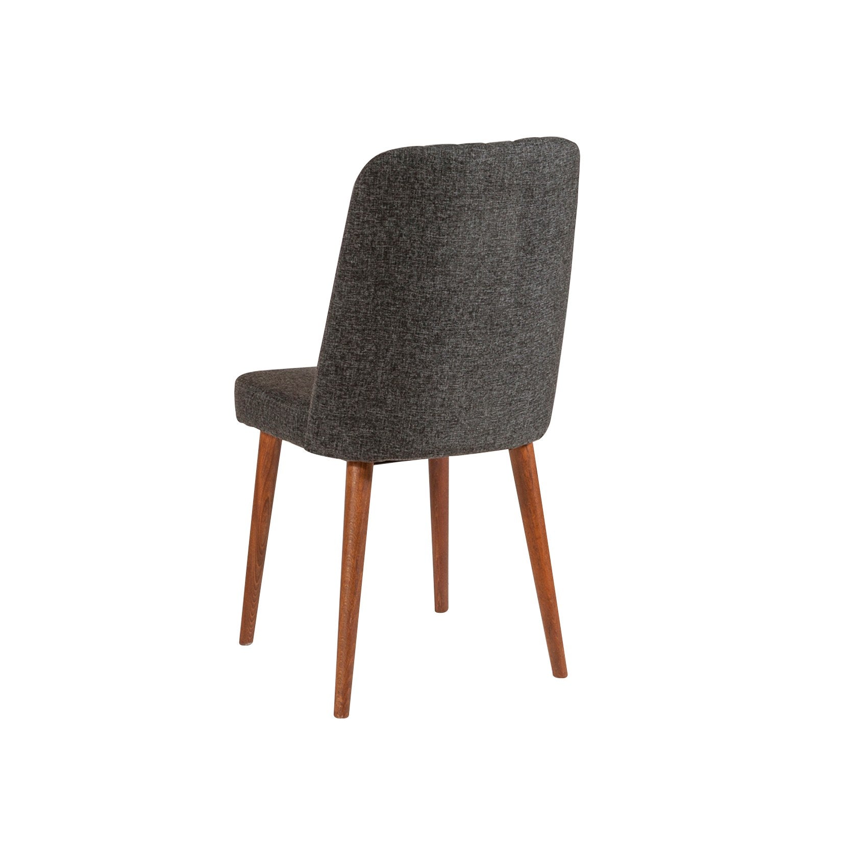 Conjunto de mesa de jantar extensível e cadeiras (5 peças), nogueira e antracite, 129-163 x 80 x 75 cm | Tecido de linho elegante 100% revestido de melamina | Perfeito para salas de jantar modernas