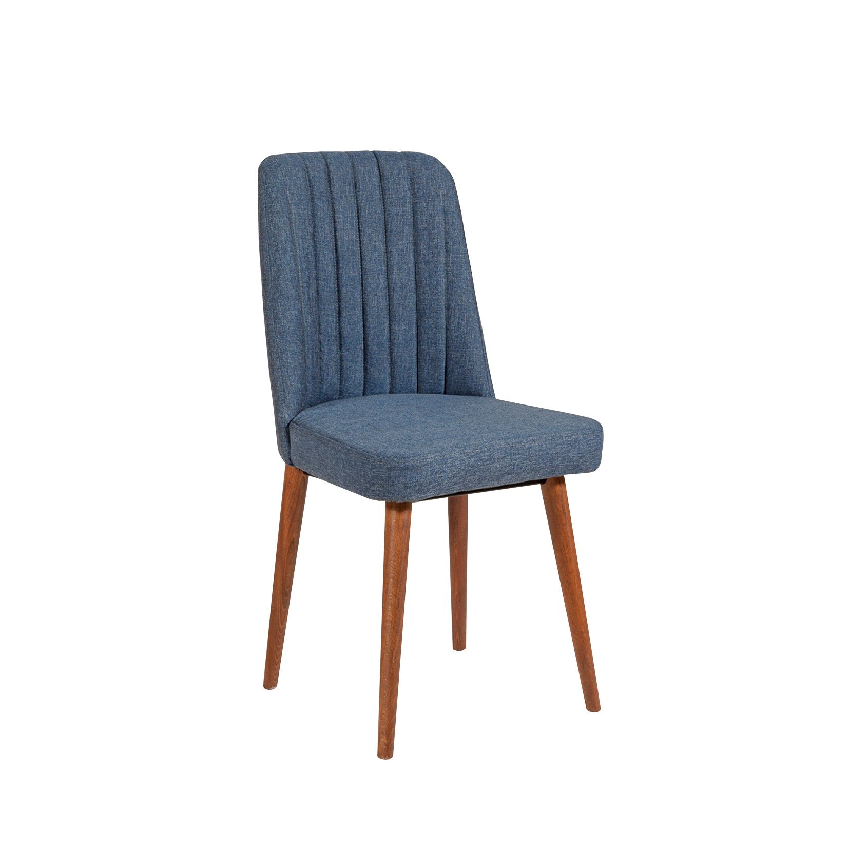 Conjunto de mesa de jantar extensível e cadeiras (5 peças), nogueira e azul-escuro, 129-163 x 80 x 75 cm | 100% revestido em melamina | Elegante e funcional para refeições modernas