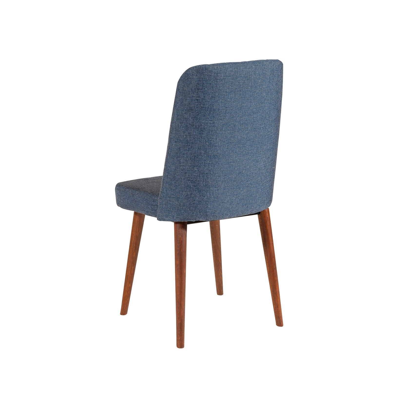 Conjunto de mesa de jantar extensível e cadeiras (5 peças), nogueira e azul-escuro, 129-163 x 80 x 75 cm | 100% revestido em melamina | Elegante e funcional para refeições modernas