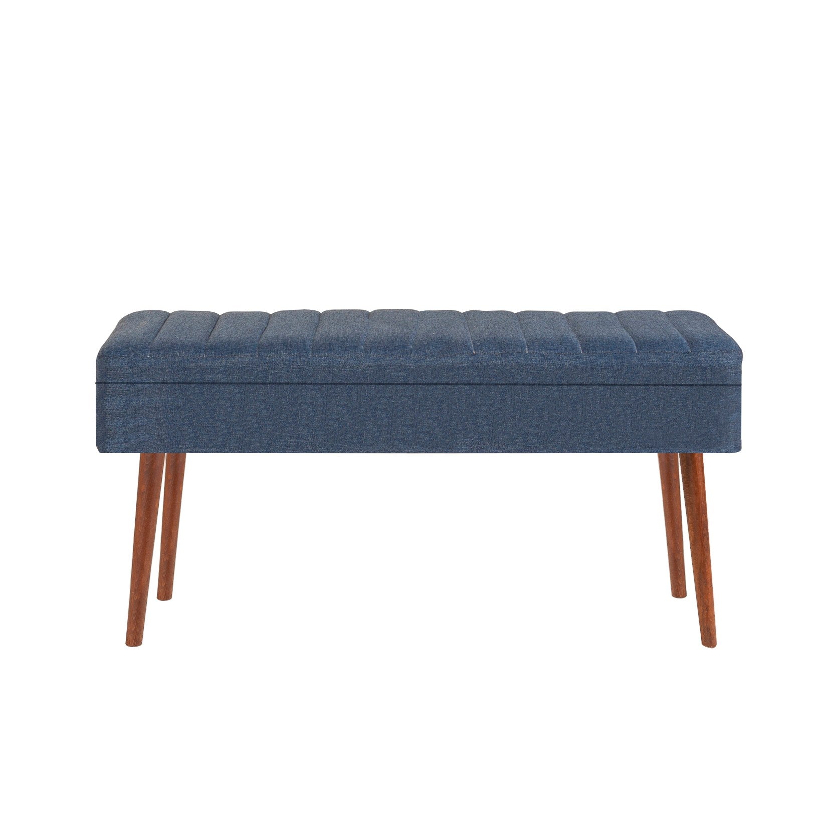 Conjunto de mesa de jantar extensível e cadeiras (5 peças), nogueira e azul-escuro, 129-163 x 80 x 75 cm | 100% revestido em melamina | Elegante e funcional para refeições modernas