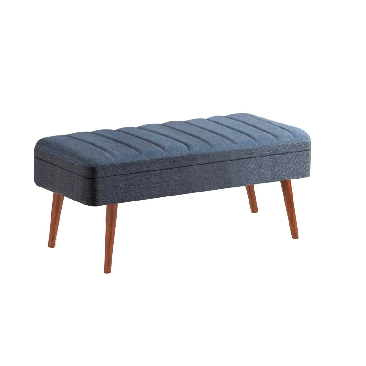 Conjunto de mesa de jantar extensível e cadeiras (5 peças), nogueira e azul-escuro, 129-163 x 80 x 75 cm | 100% revestido em melamina | Elegante e funcional para refeições modernas