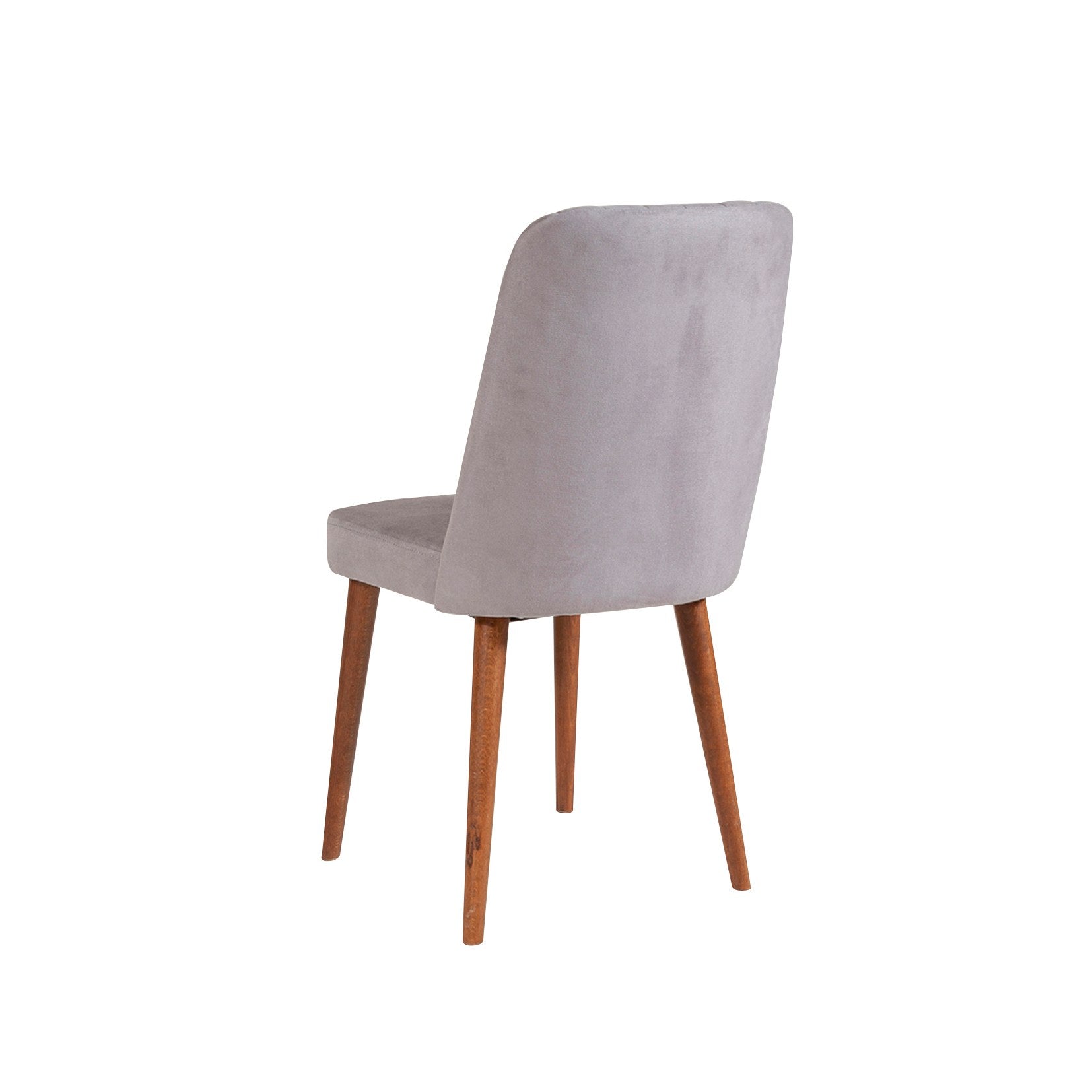 Conjunto de mesa de jantar extensível e cadeiras (5 peças), nogueira e cinza, 129-163 x 80 x 75 cm | Painel de partículas 100% revestido de melamina | Assentos elegantes de veludo para refeições modernas